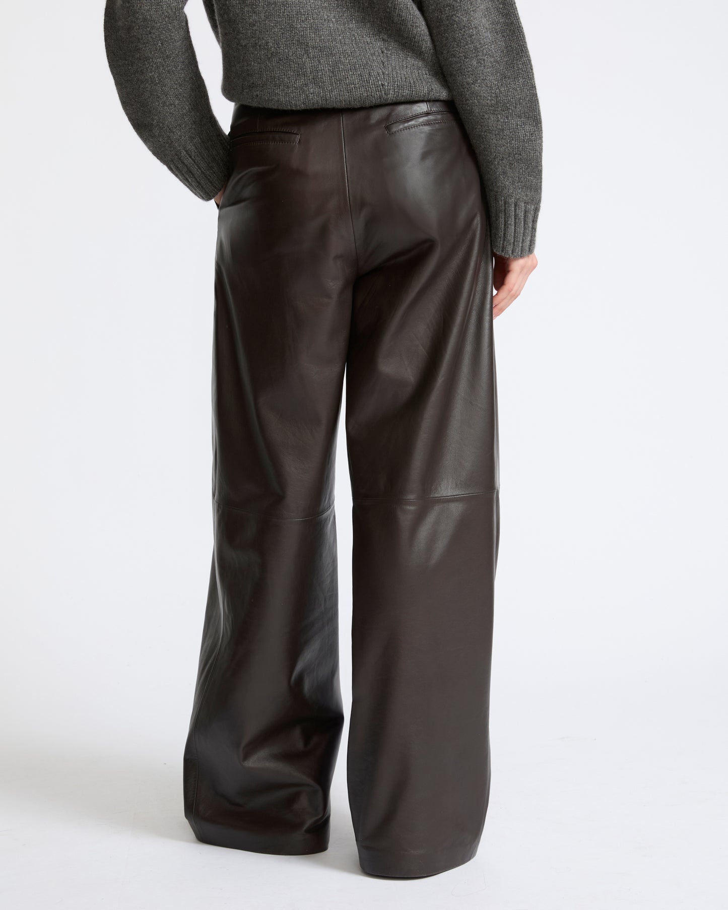 Wide lambskin leather pants - Yves Salomon - New Fall Winter Collection
