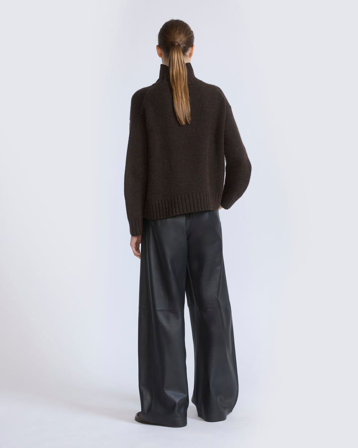 Wide lambskin leather pants - Yves Salomon - New Fall/Winter Collection