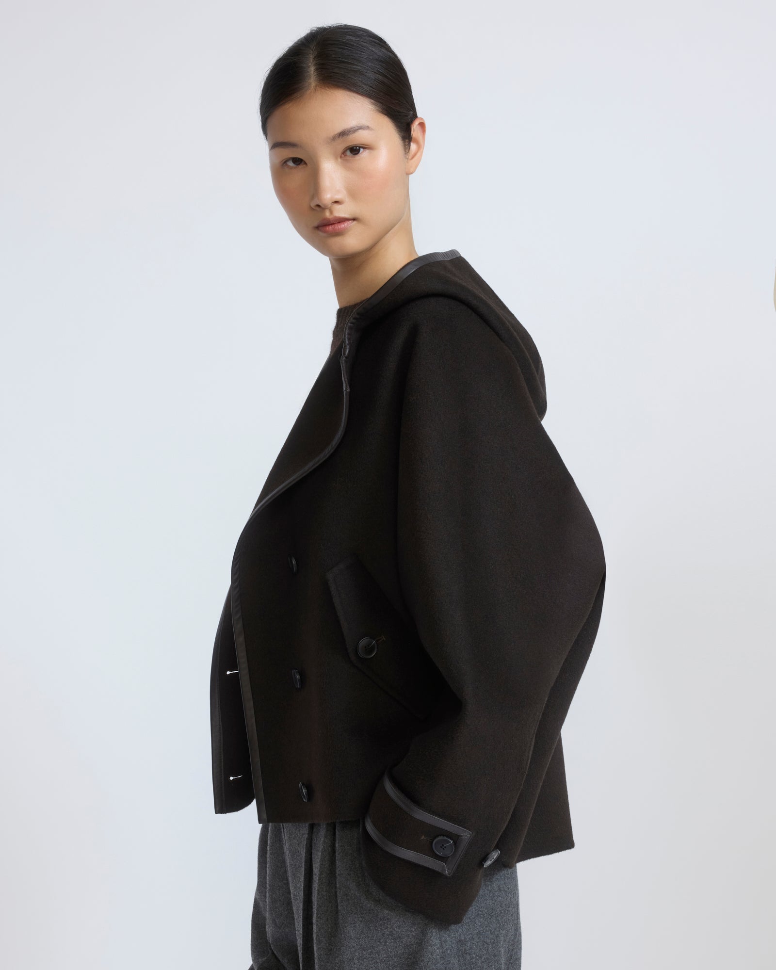 Double-sided cashmere wool hooded jacket - Yves Salomon - New Fall/Winter Collection