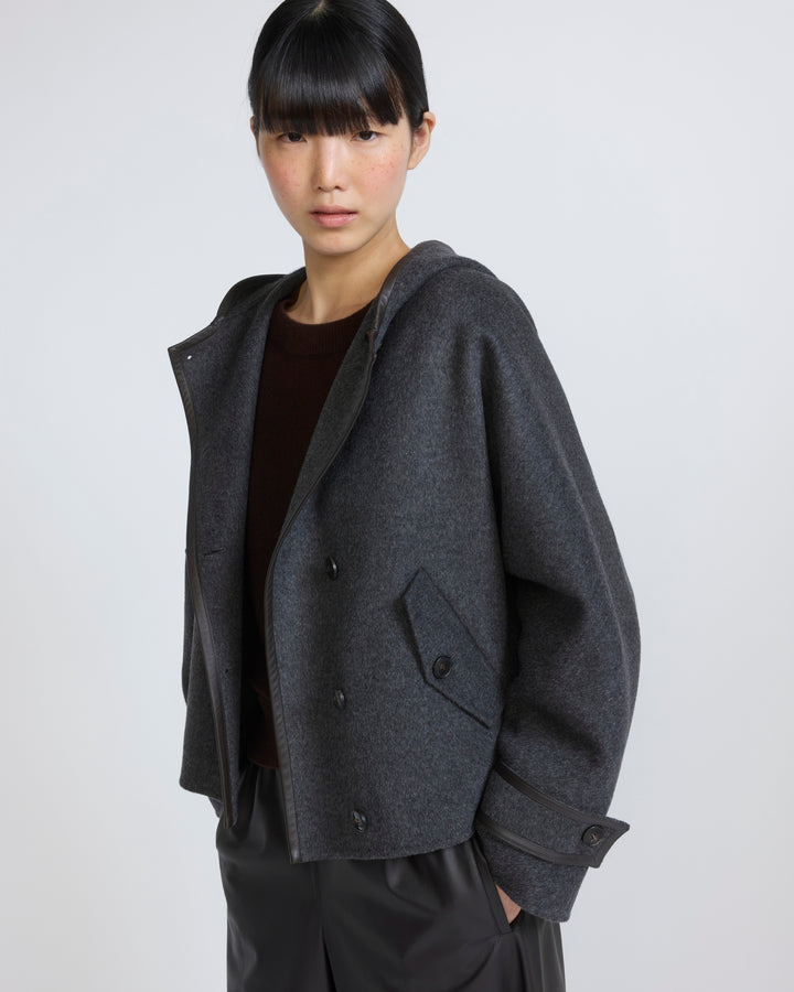 Double-sided cashmere wool hooded jacket - Yves Salomon - New Fall/Winter Collection