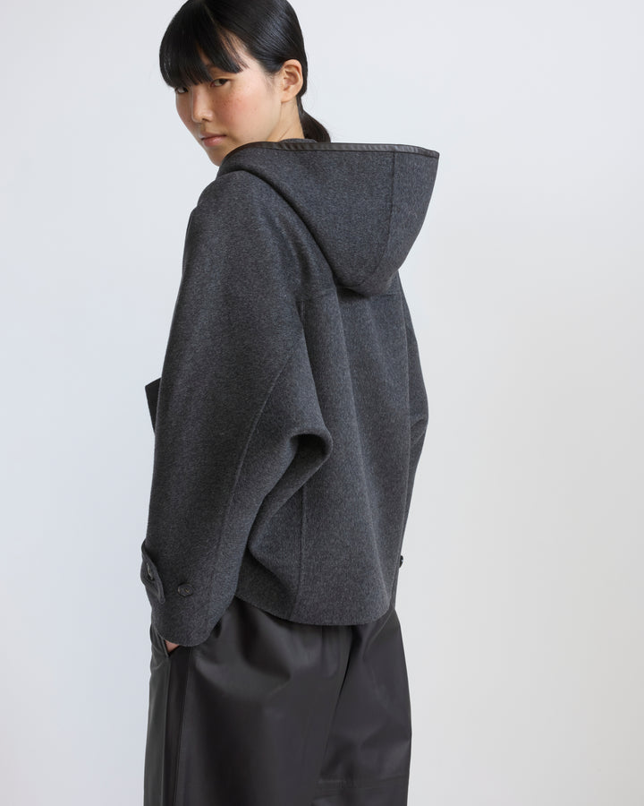 Double-sided cashmere wool hooded jacket - Yves Salomon - New Fall/Winter Collection