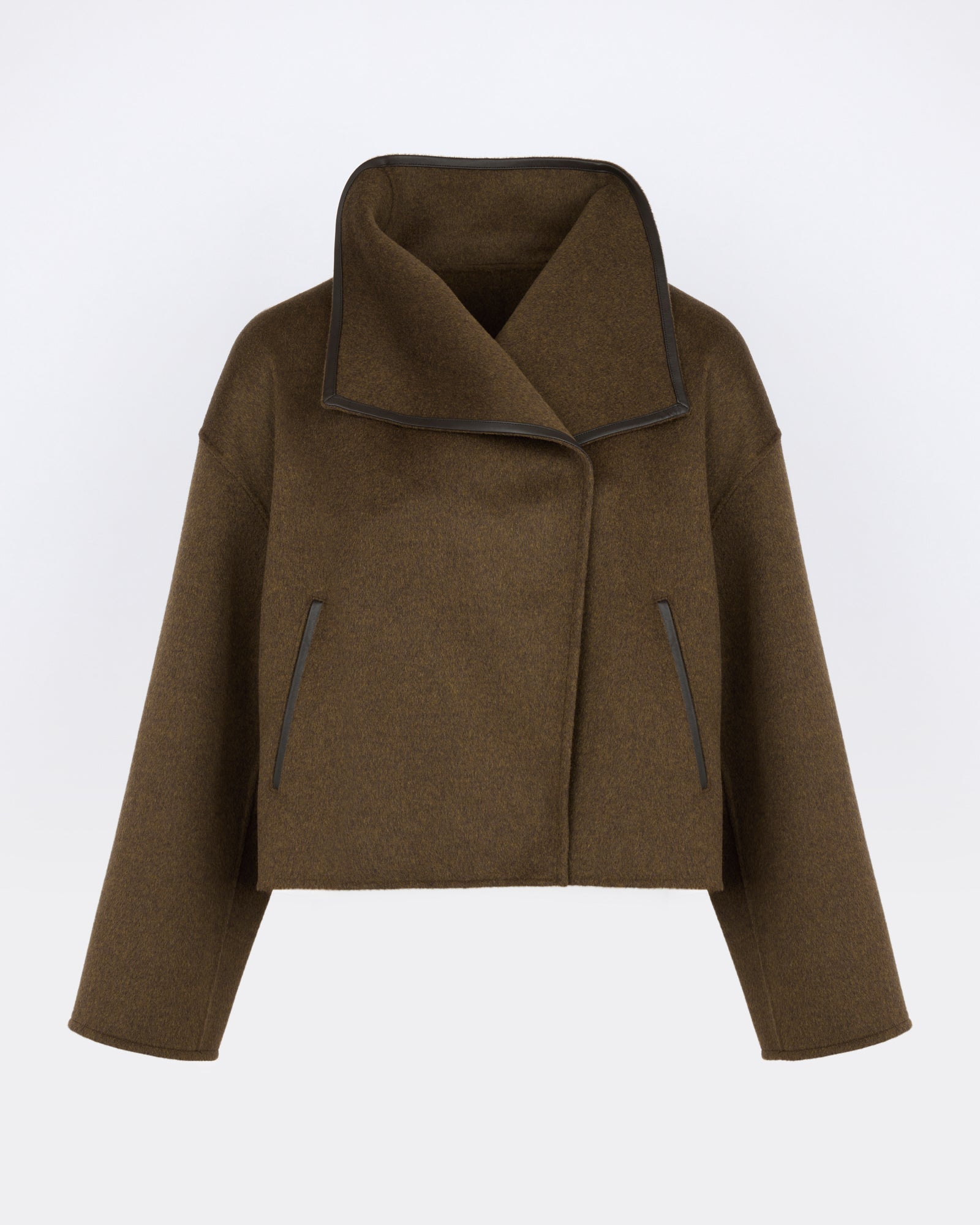 Short double-sided cashmere wool jacket with lambskin shearling - Yves Salomon - New Fall/Winter Collection