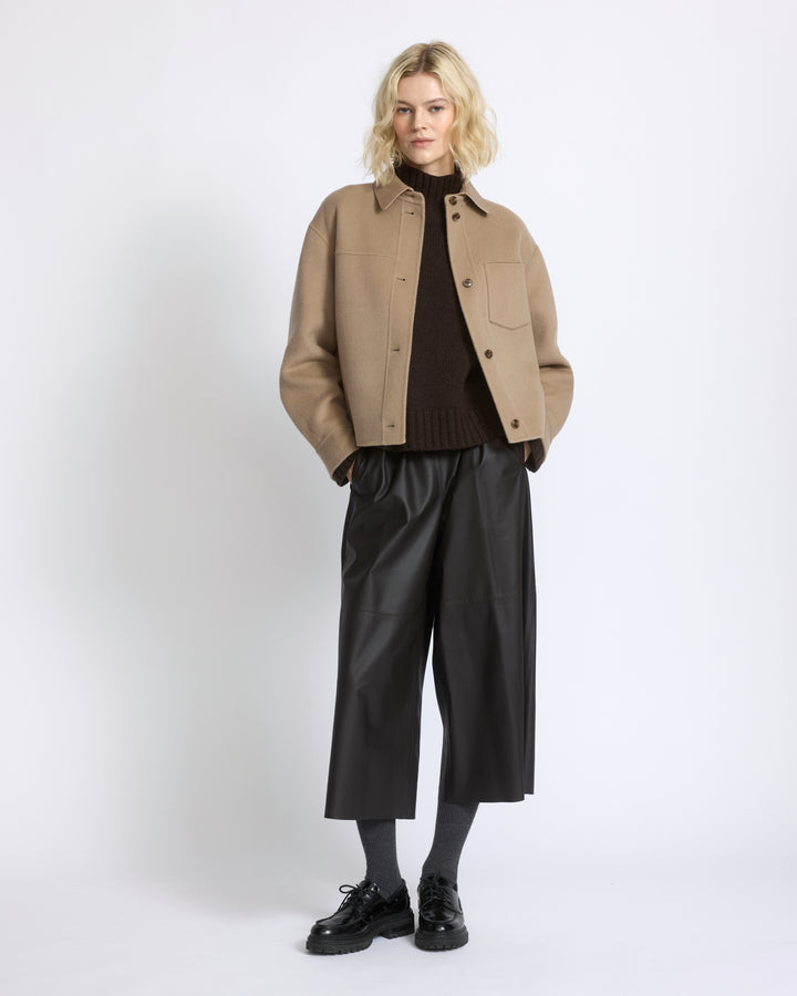Short double-sided cashmere wool shirt - Yves Salomon - New Fall/Winter Collection