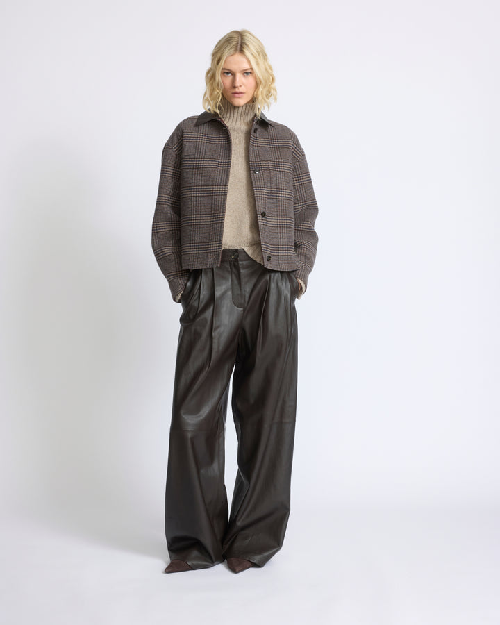 Short double-sided cashmere wool shirt - Yves Salomon - New Fall/Winter Collection