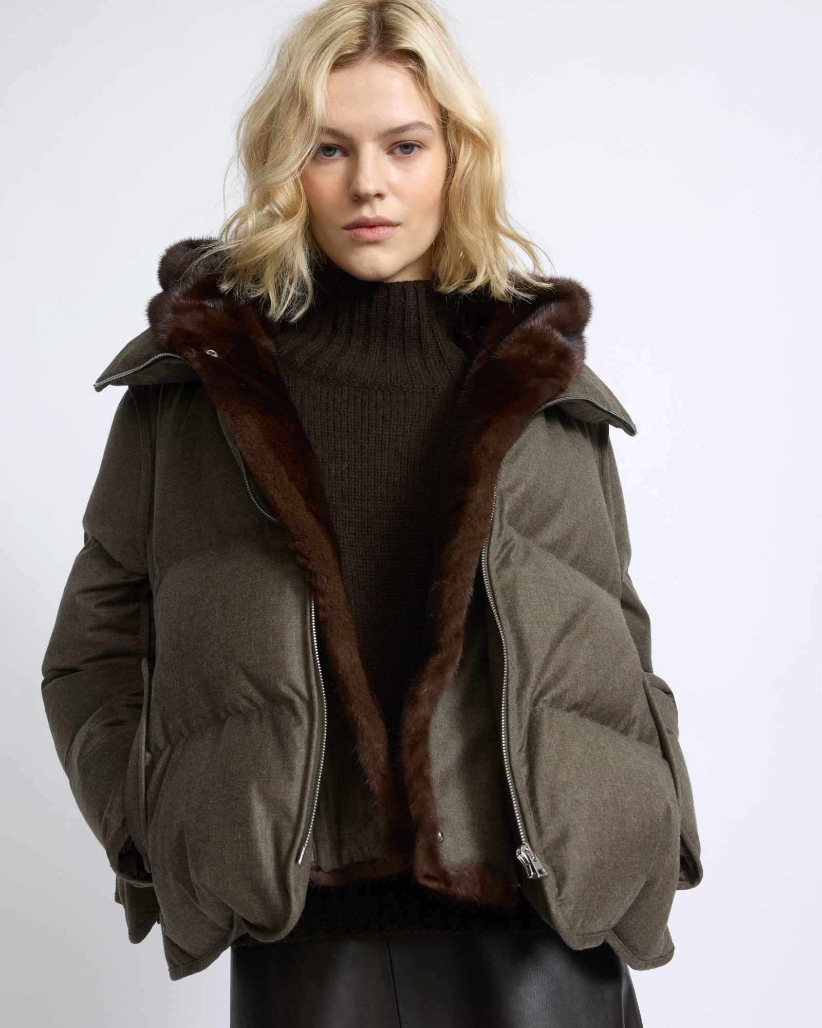 Women's Loro Piana Fabric Down Jackets — World's Most Precious