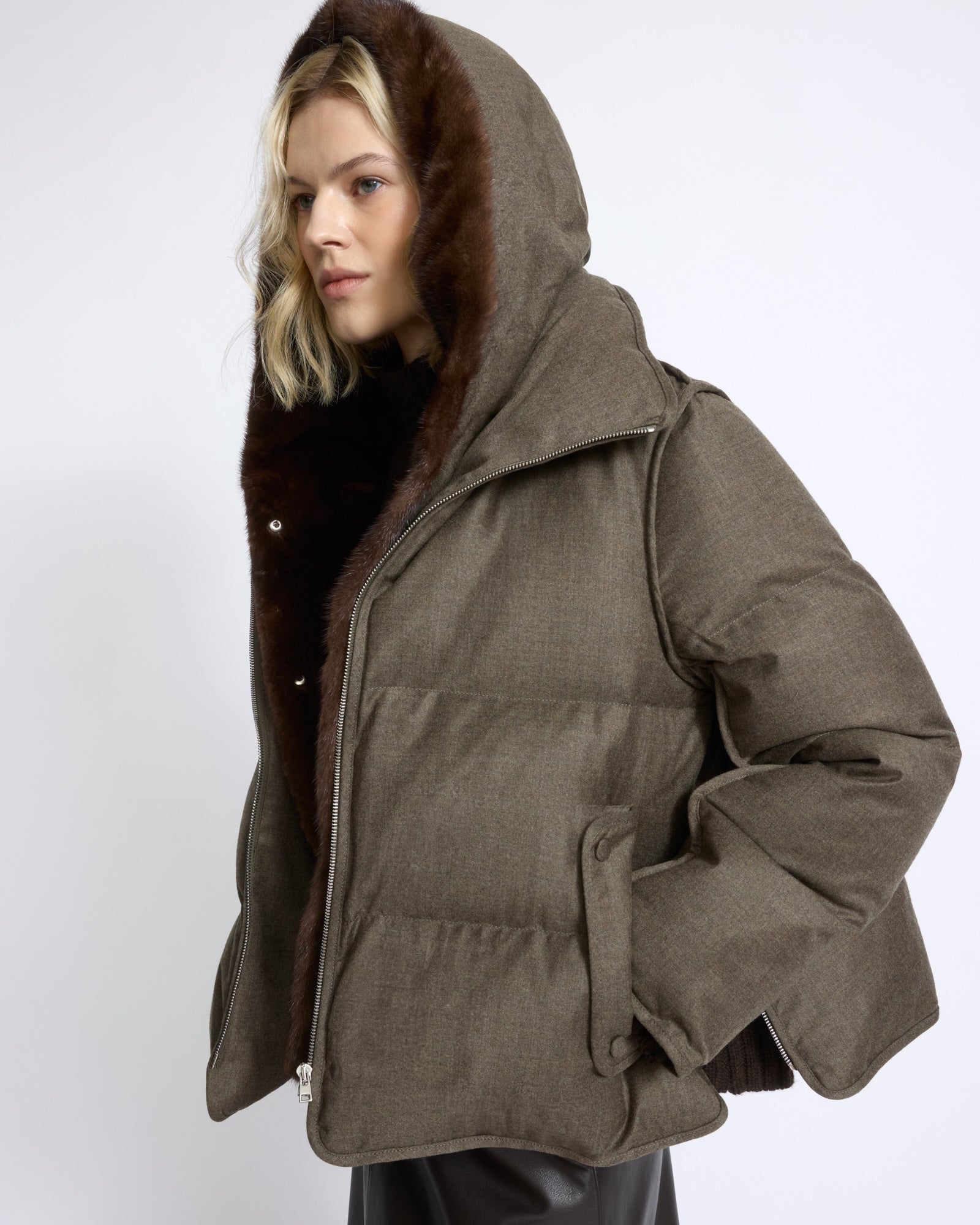 Women's Loro Piana Fabric Down Jackets — World's Most Precious