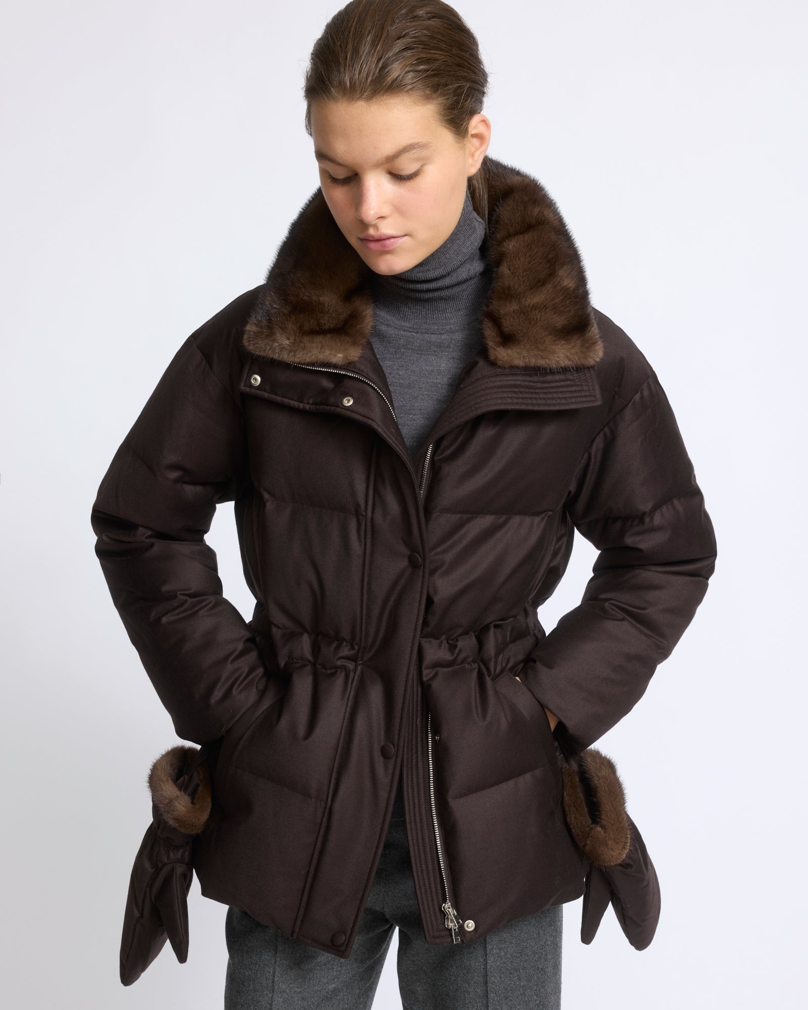 Women's Loro Piana Fabric Down Jackets — World's Most Precious