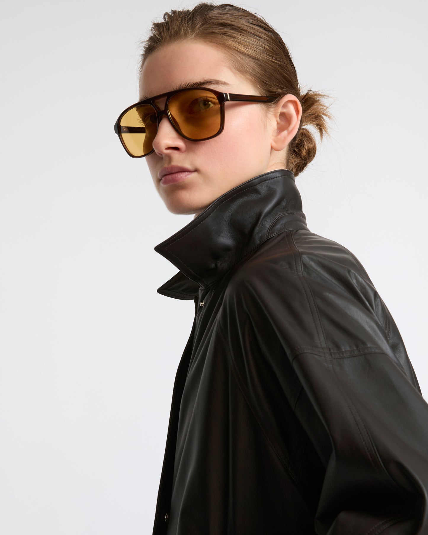 Short fine lambskin leather jacket - Yves Salomon - New Fall Winter Collection