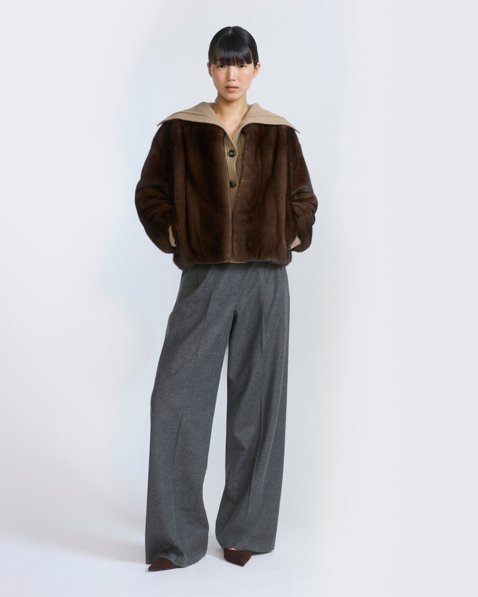 Oversized long-haired mink fur jacket - Yves Salomon - New Fall/Winter Collection