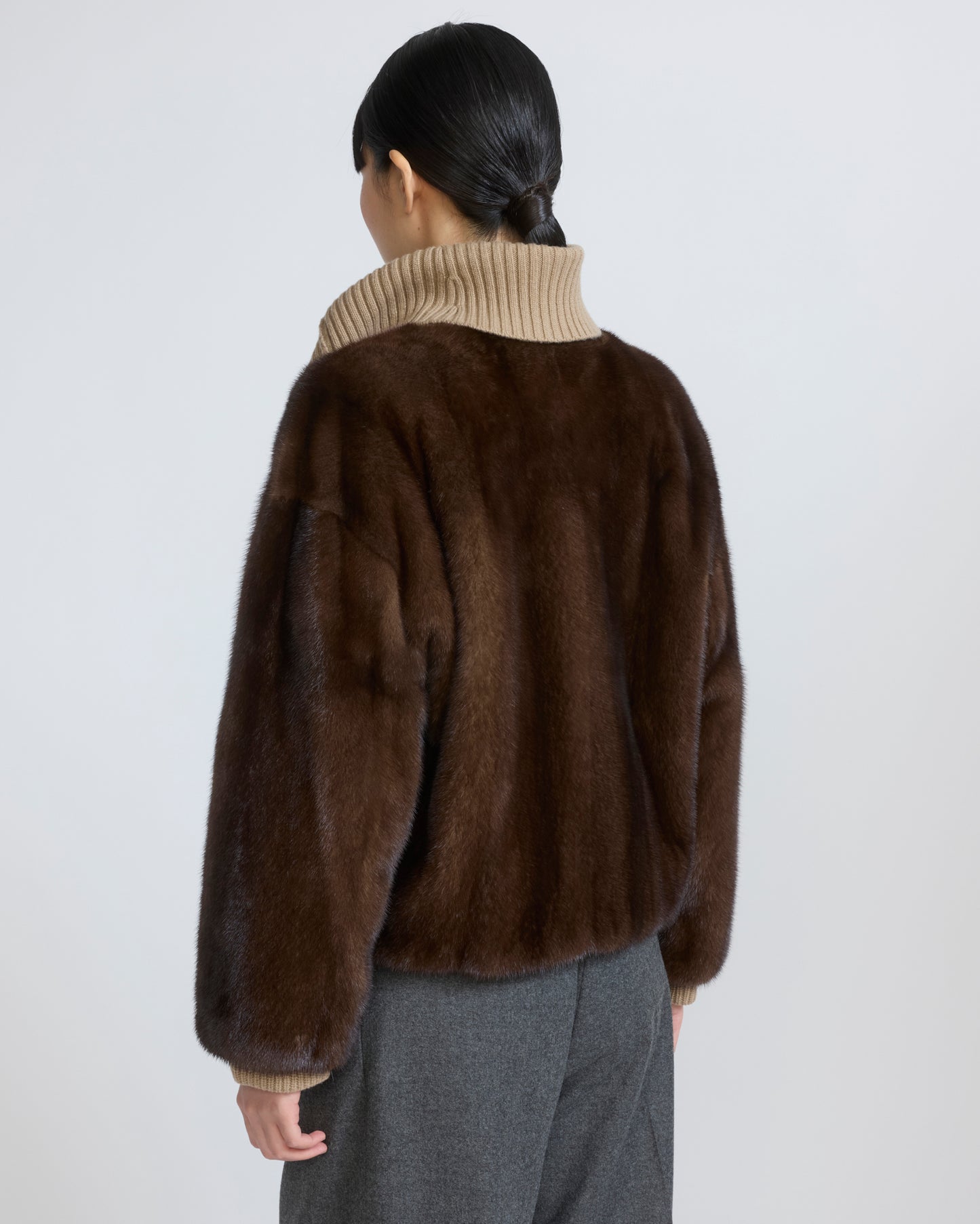 Oversized long-haired mink fur jacket - Yves Salomon - New Fall/Winter Collection