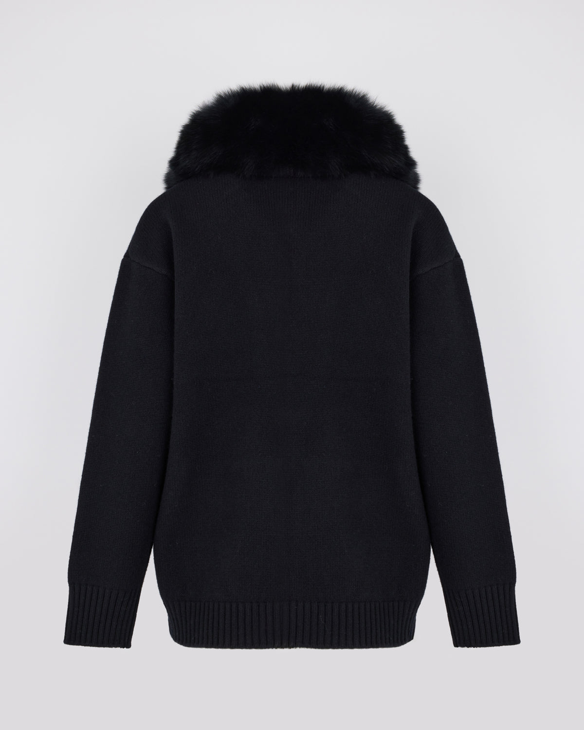Merino knit jacket with fox fur - Yves Salomon - New Fall/Winter Collection