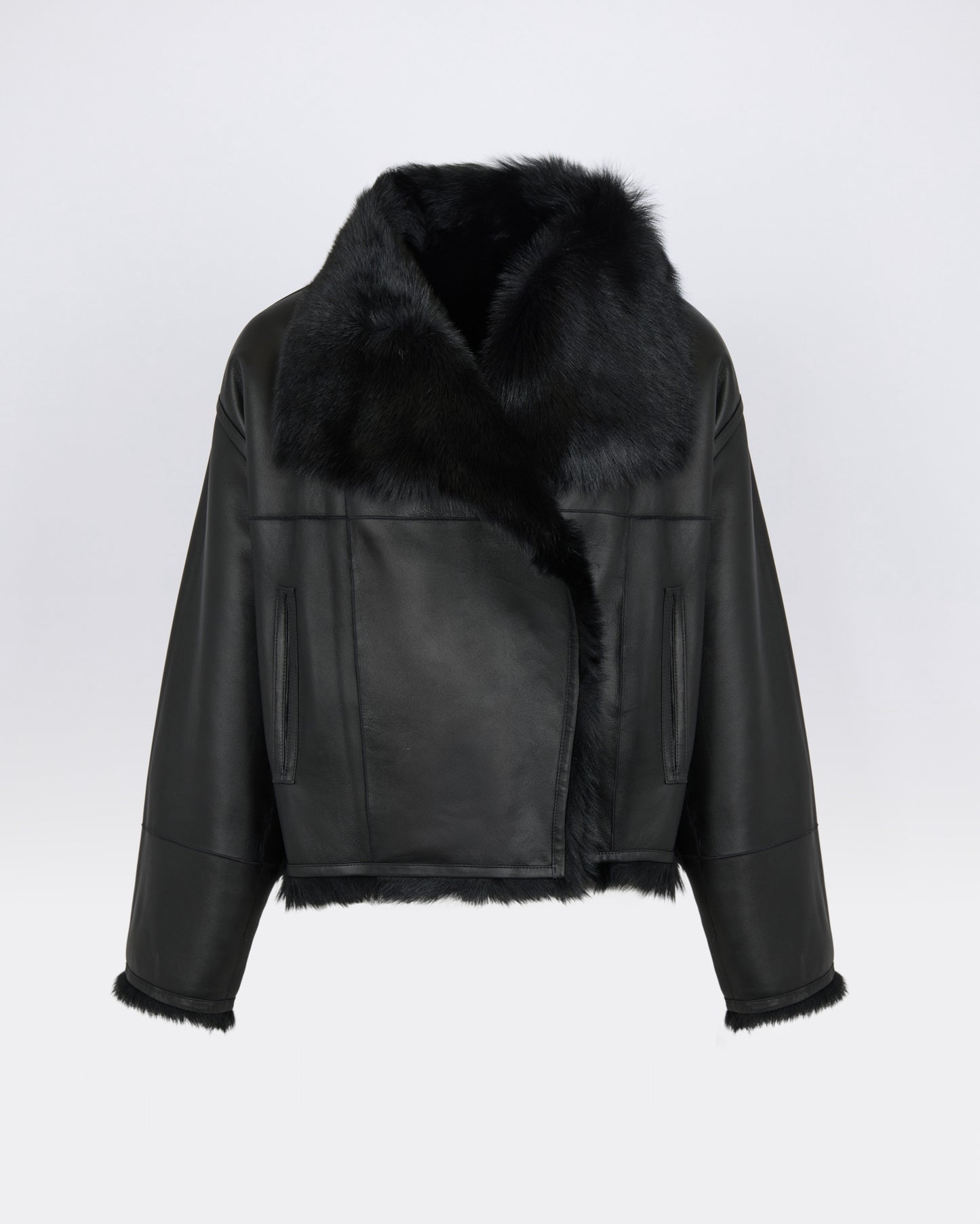 Reversible short Toscana lambskin shearling jacket - Yves Salomon - New Fall/Winter Collection
