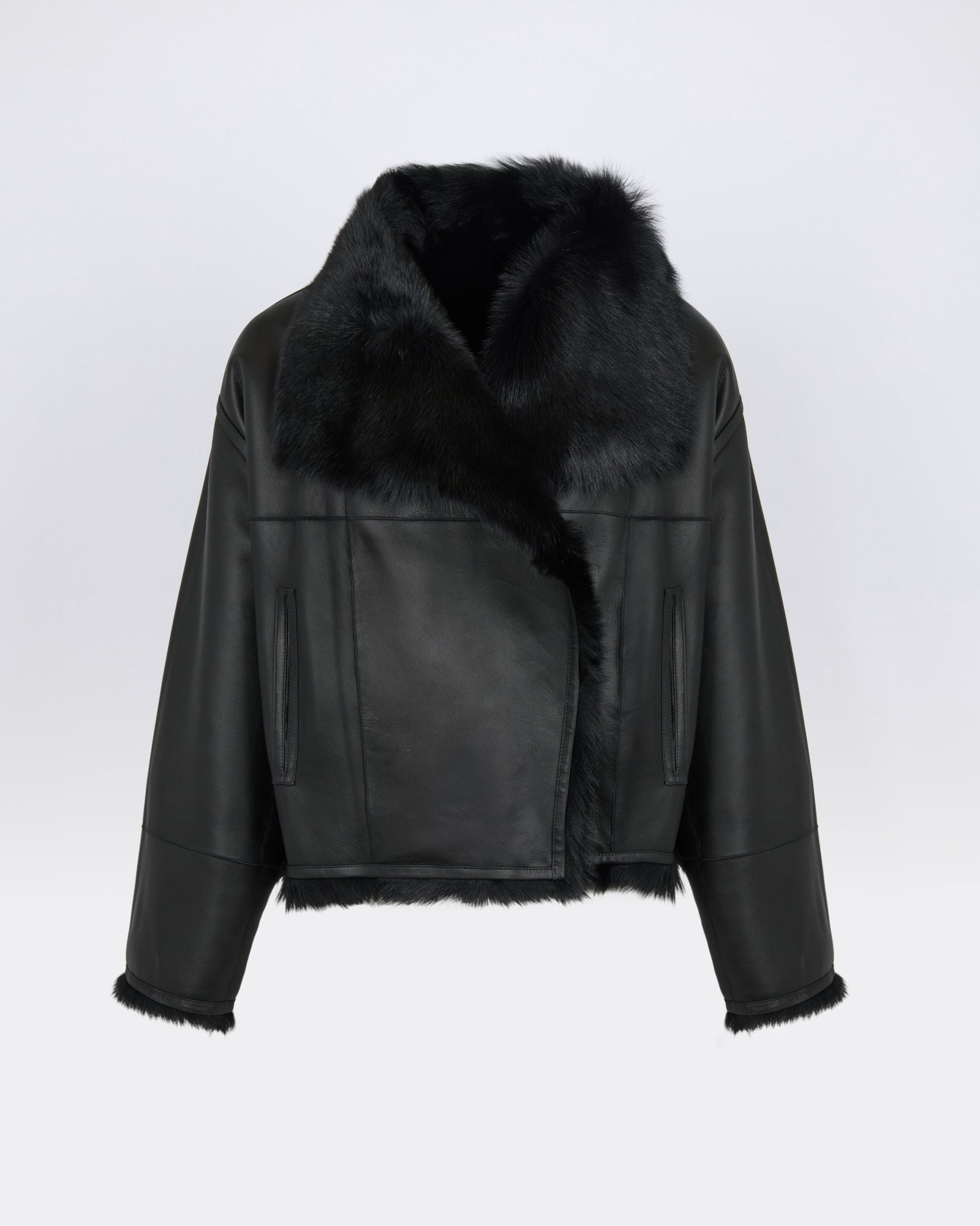 Reversible short Toscana lambskin shearling jacket - Yves Salomon - New Fall/Winter Collection