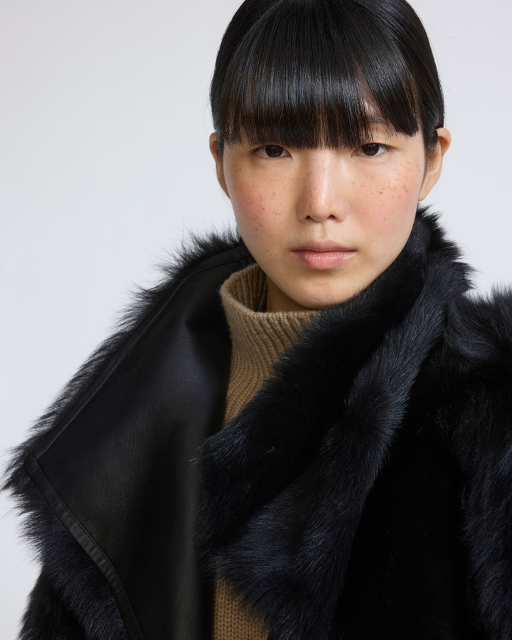 Reversible short Toscana lambskin shearling jacket - Yves Salomon - New Fall/Winter Collection