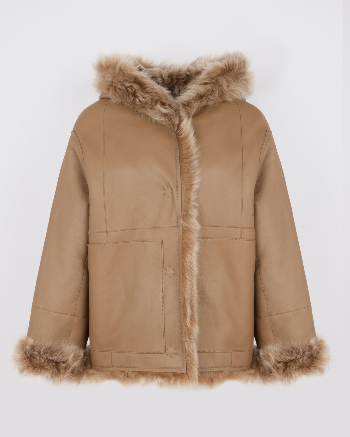 Reversible hooded Toscana lambskin shearling jacket - Yves Salomon - New Fall/Winter Collection