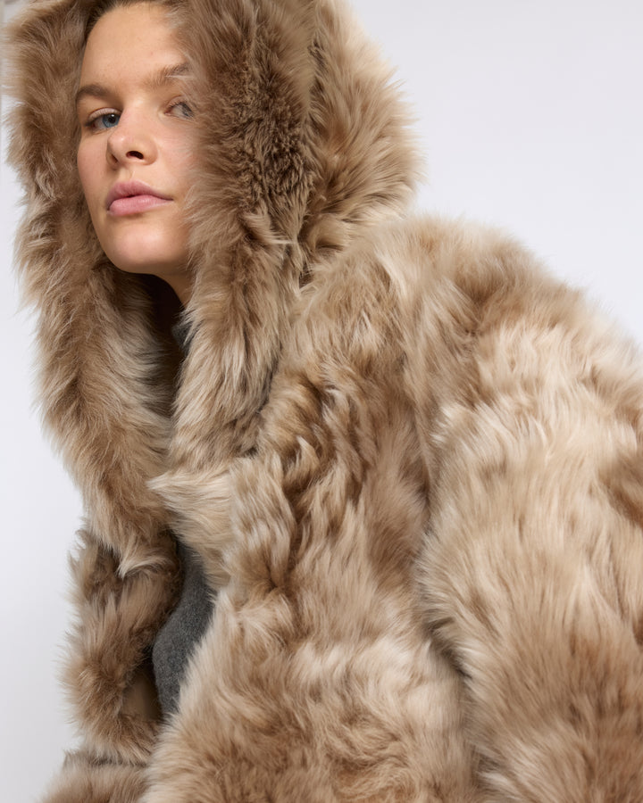 Reversible hooded Toscana lambskin shearling jacket - Yves Salomon - New Fall/Winter Collection