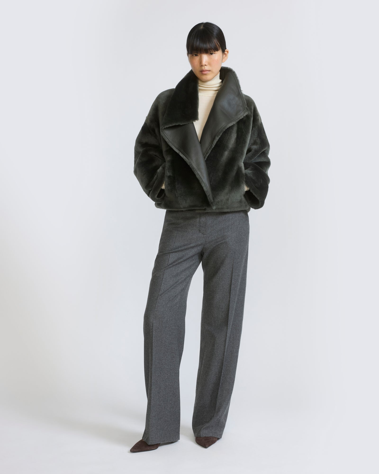 Reversible short Lacon lambskin shearling jacket - Yves Salomon - New Fall/Winter Collection