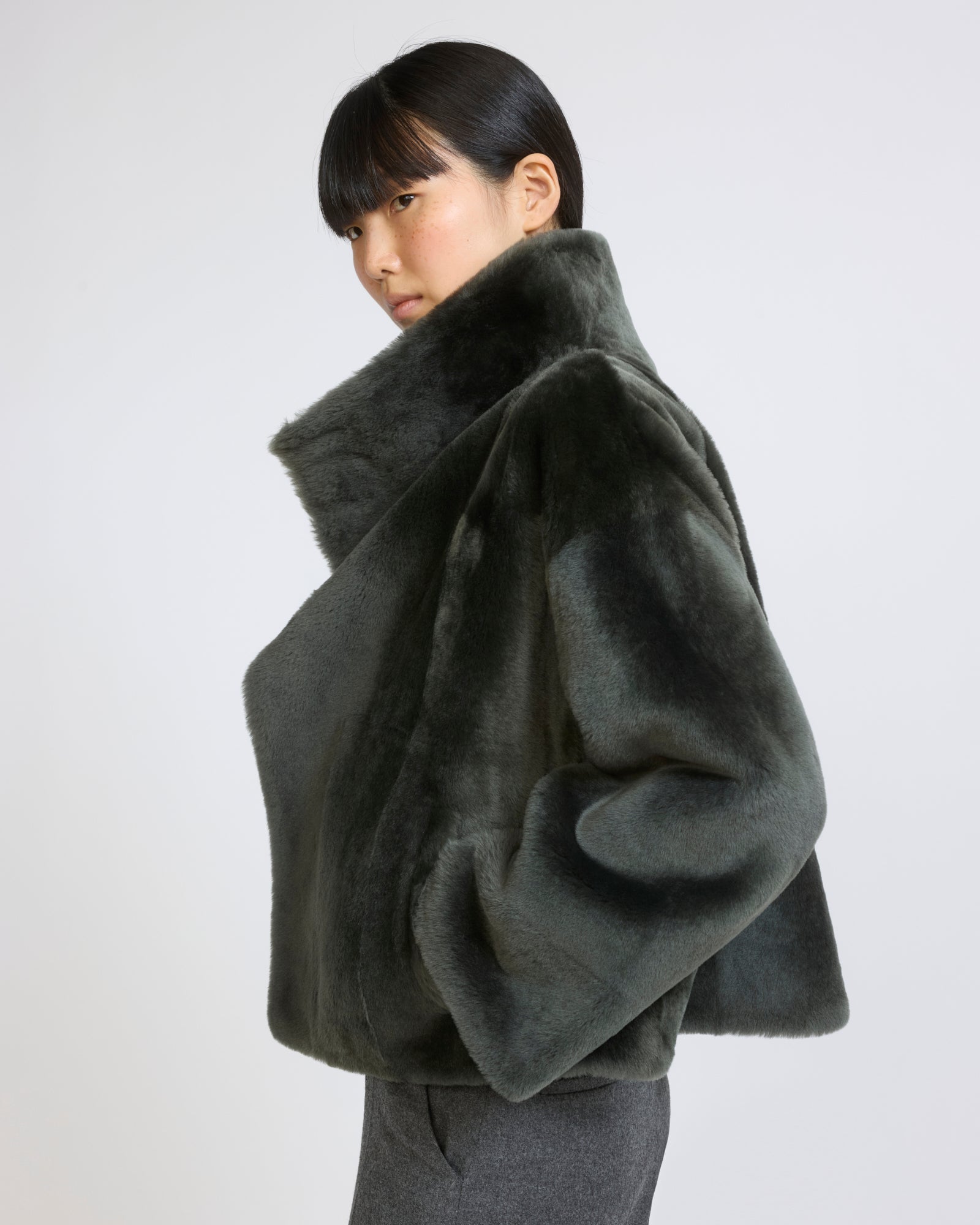 Reversible short Lacon lambskin shearling jacket - Yves Salomon - New Fall/Winter Collection