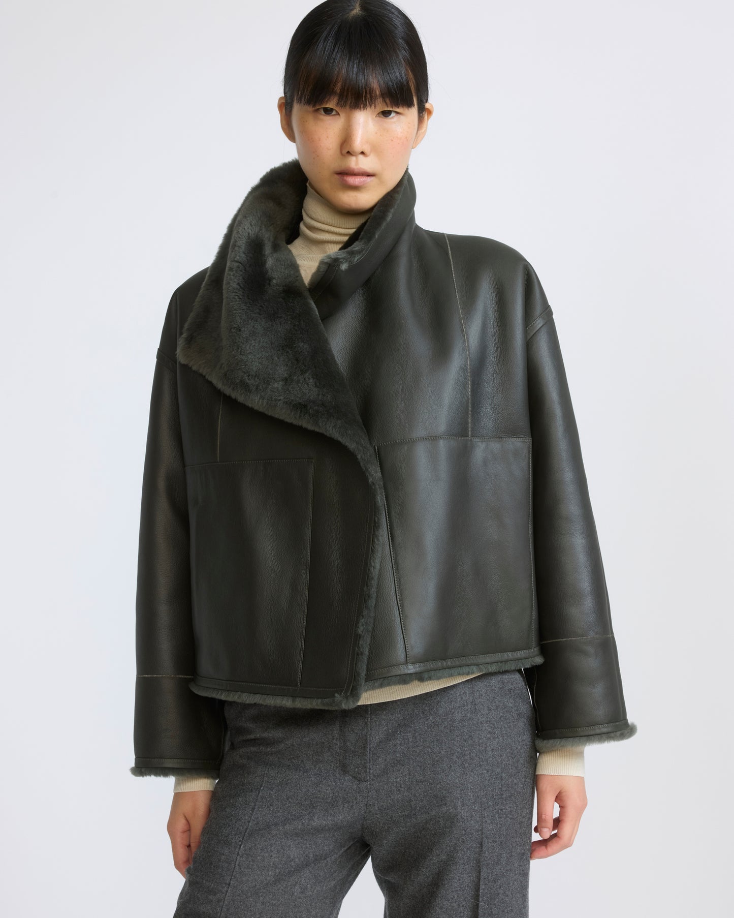 Reversible short Lacon lambskin shearling jacket - Yves Salomon - New Fall/Winter Collection