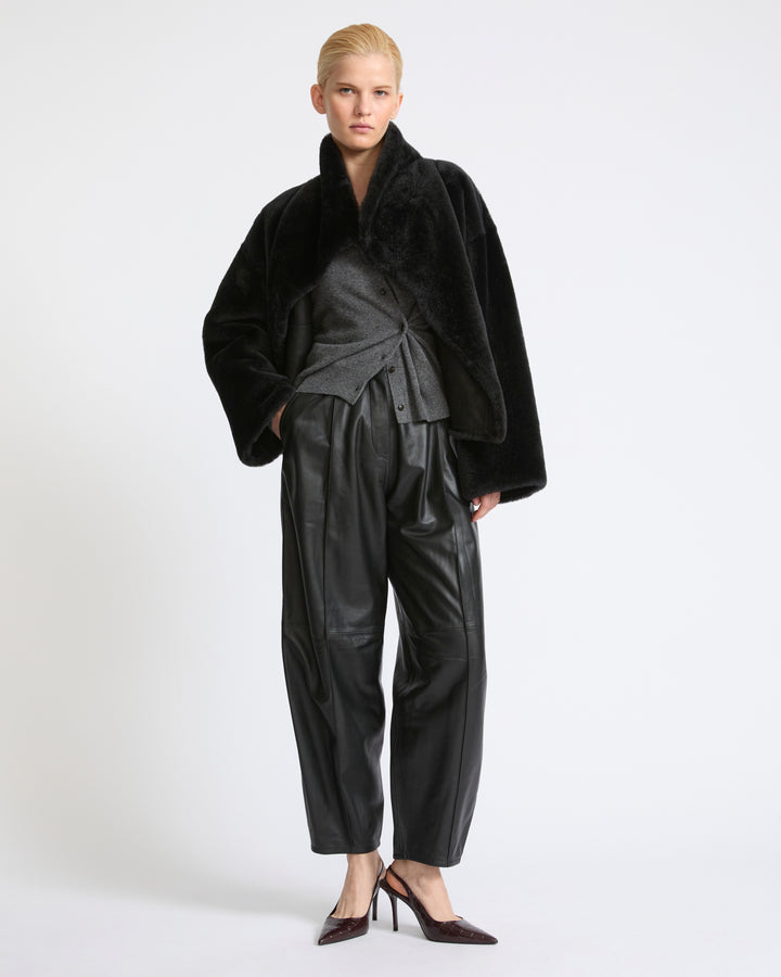 Reversible short Lacon lambskin shearling jacket - Yves Salomon - New Fall Winter Collection