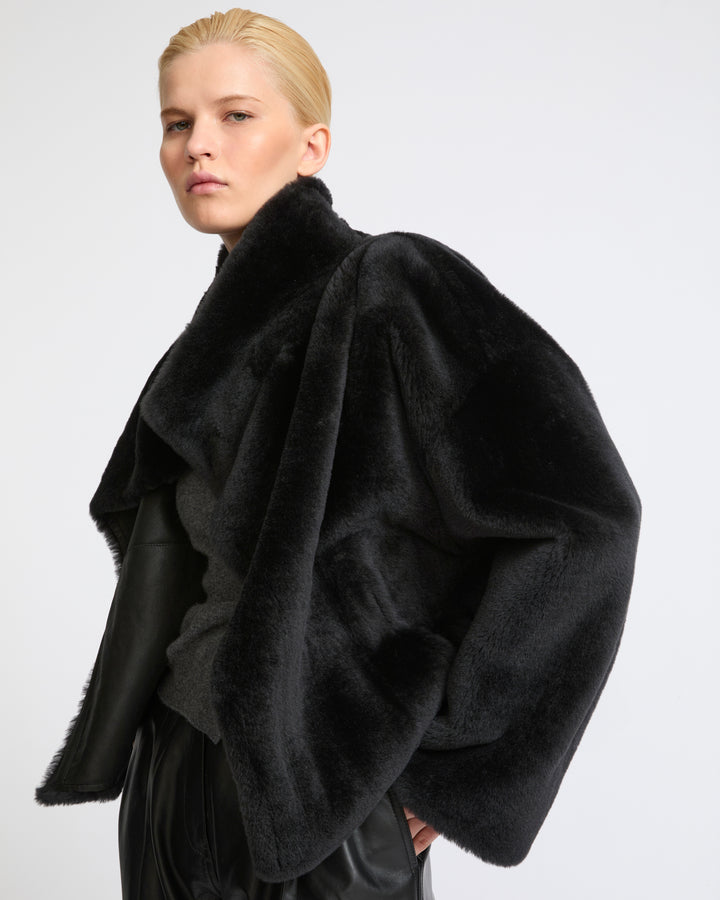 Reversible short Lacon lambskin shearling jacket - Yves Salomon - New Fall Winter Collection