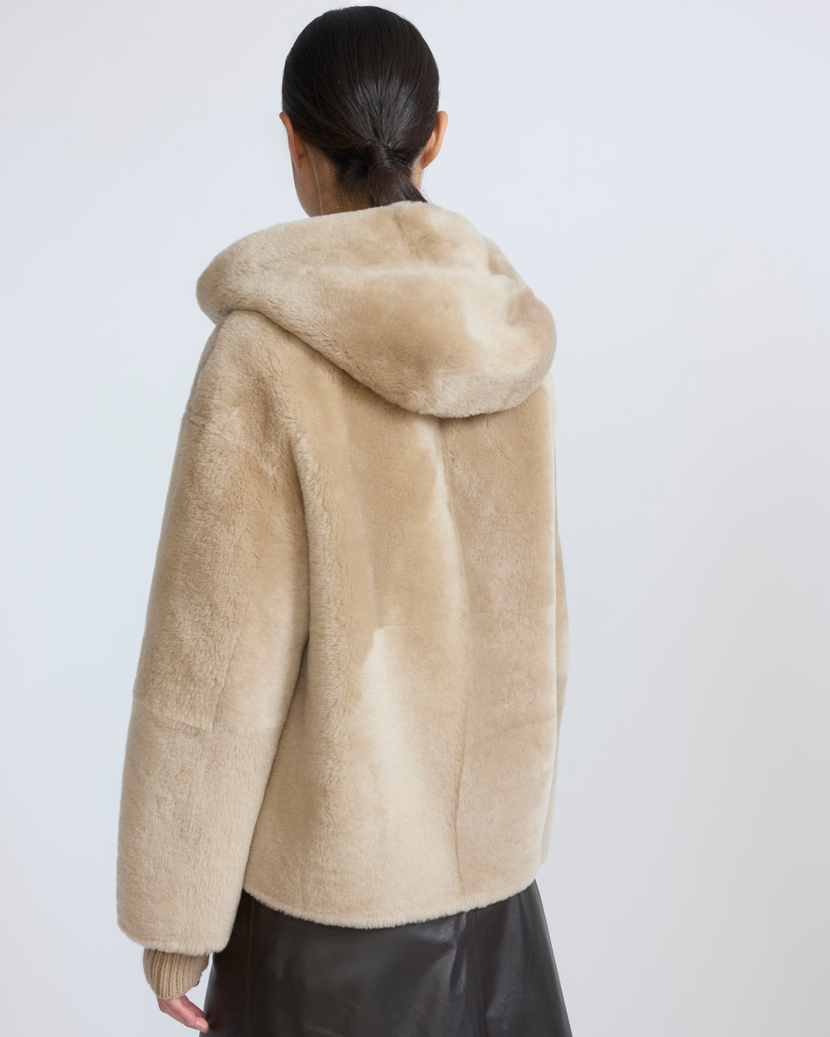 Hooded Merino lambskin shearling jacket - Yves Salomon - New Fall/Winter Collection
