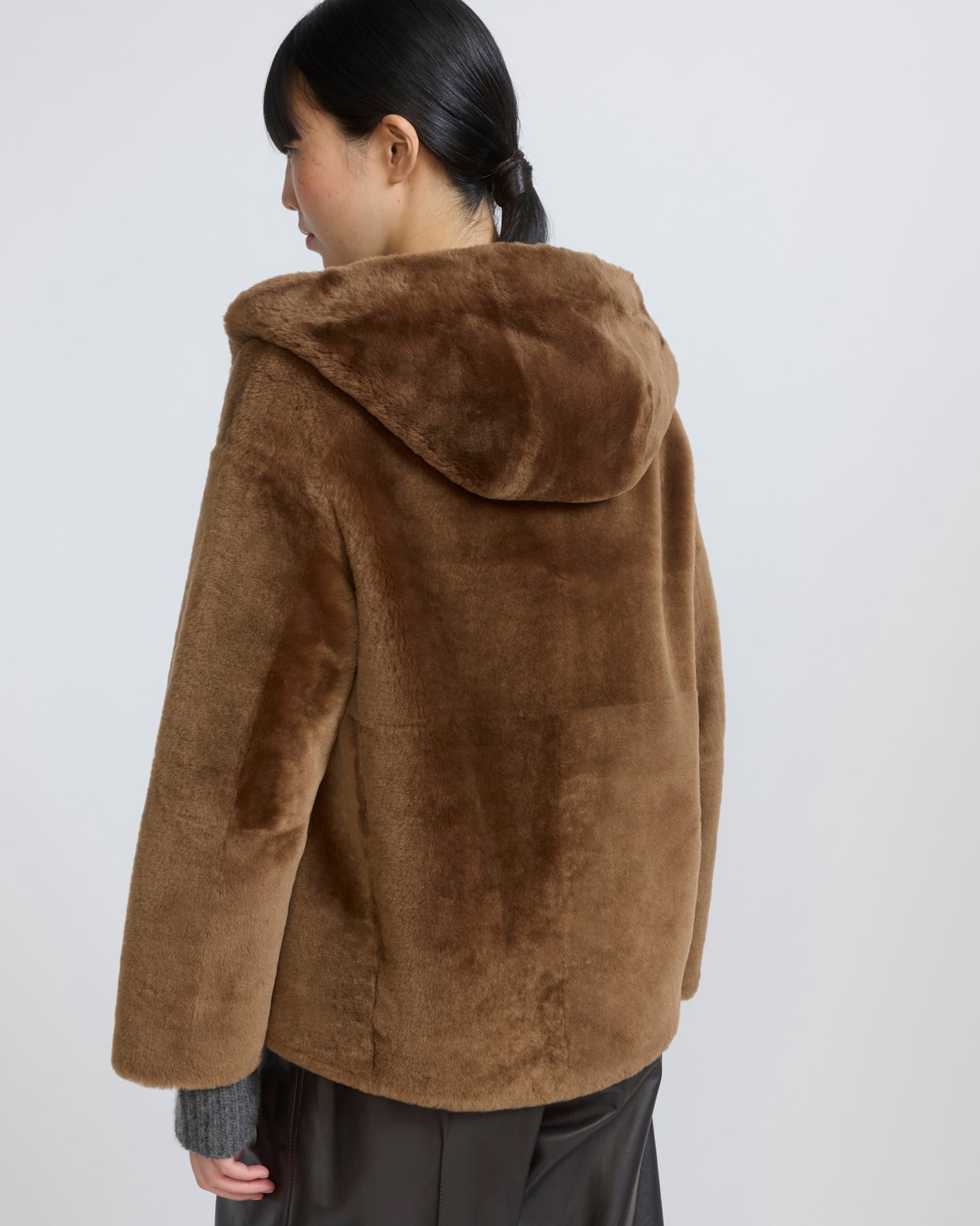 Hooded Merino lambskin shearling jacket - Yves Salomon - New Fall/Winter Collection