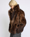Toscana lambskin shearling pea coat