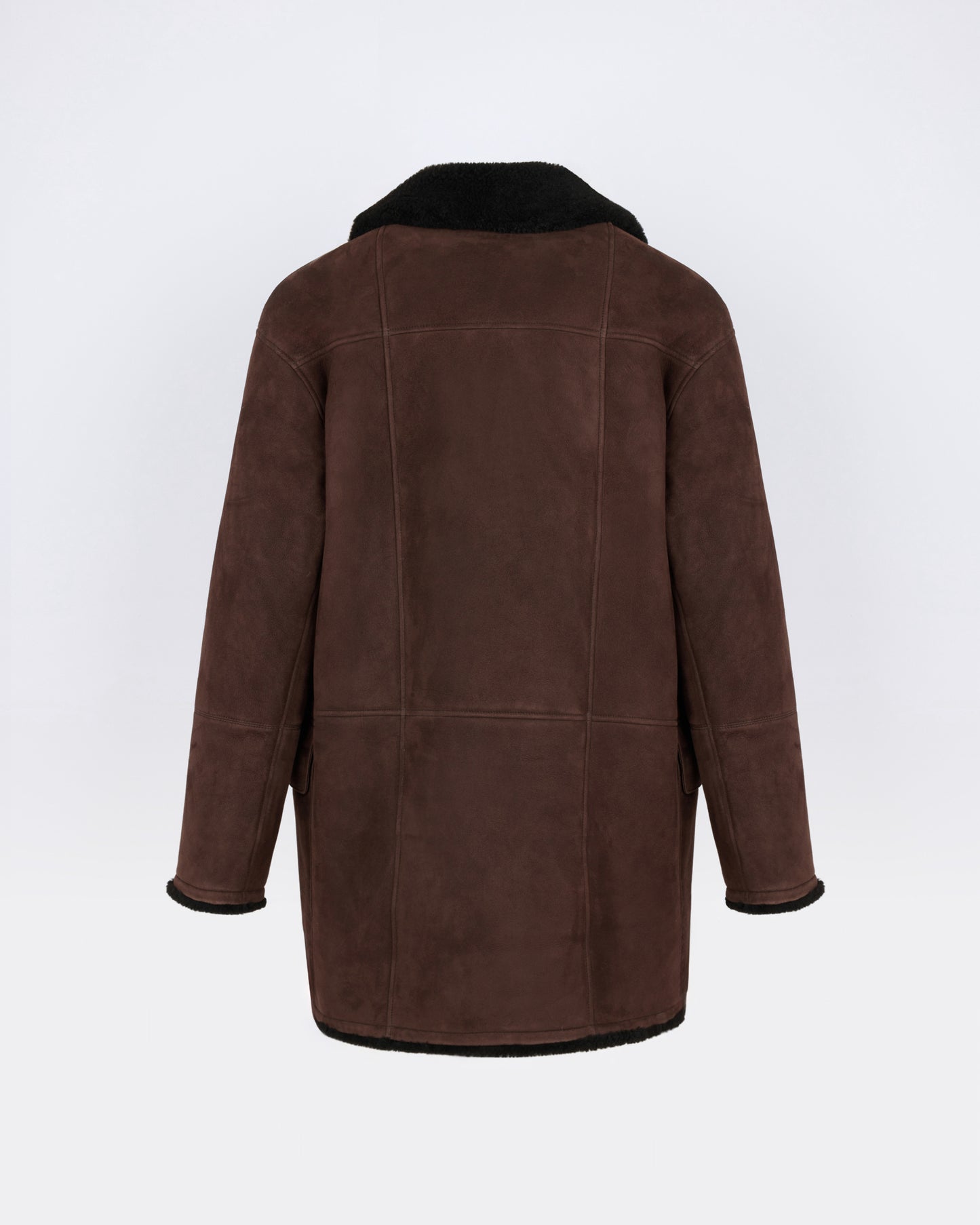 Curly Merino lambskin shearling pea coat - Yves Salomon - New Fall/Winter Collection