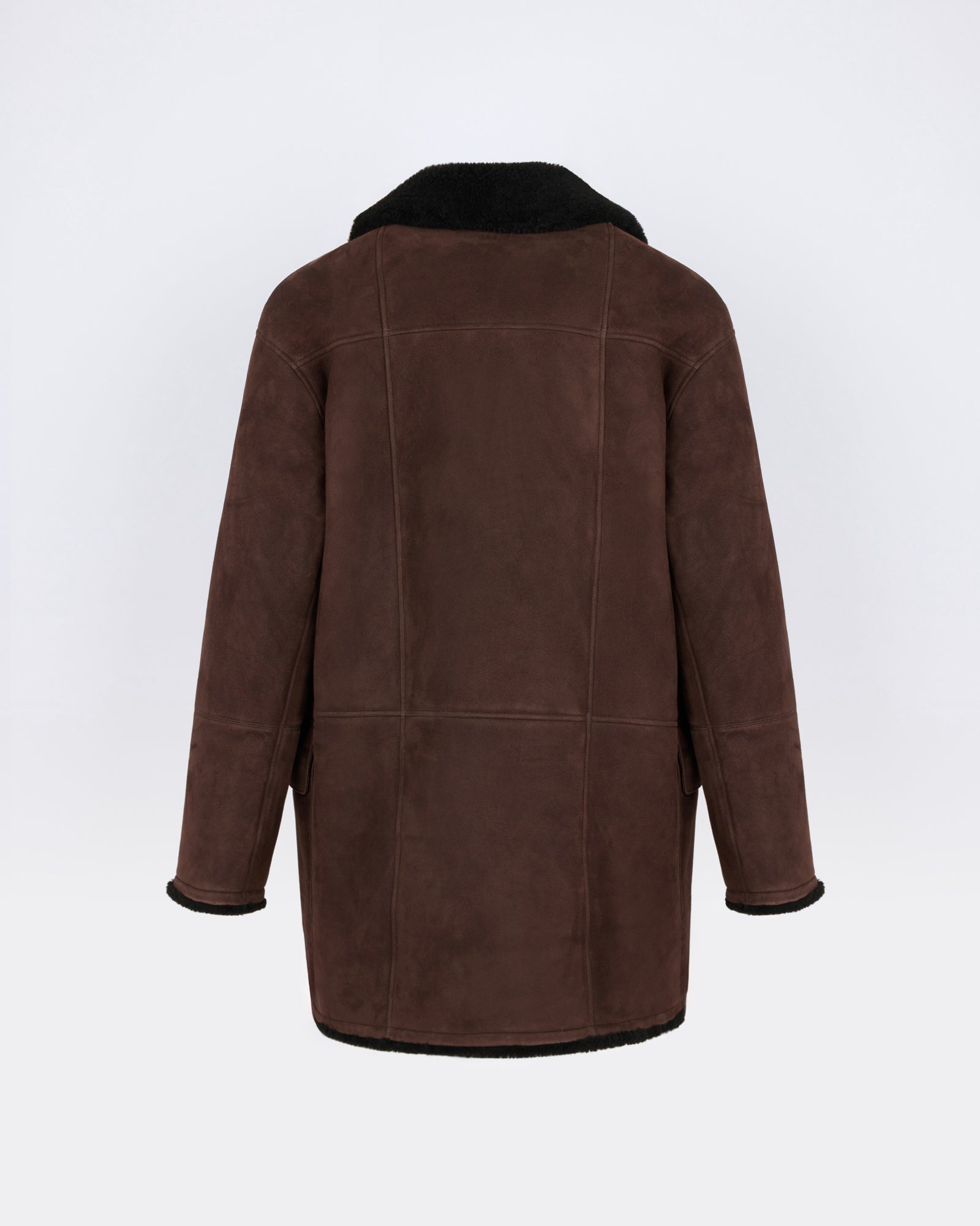 Curly Merino lambskin shearling pea coat - Yves Salomon - New Fall/Winter Collection