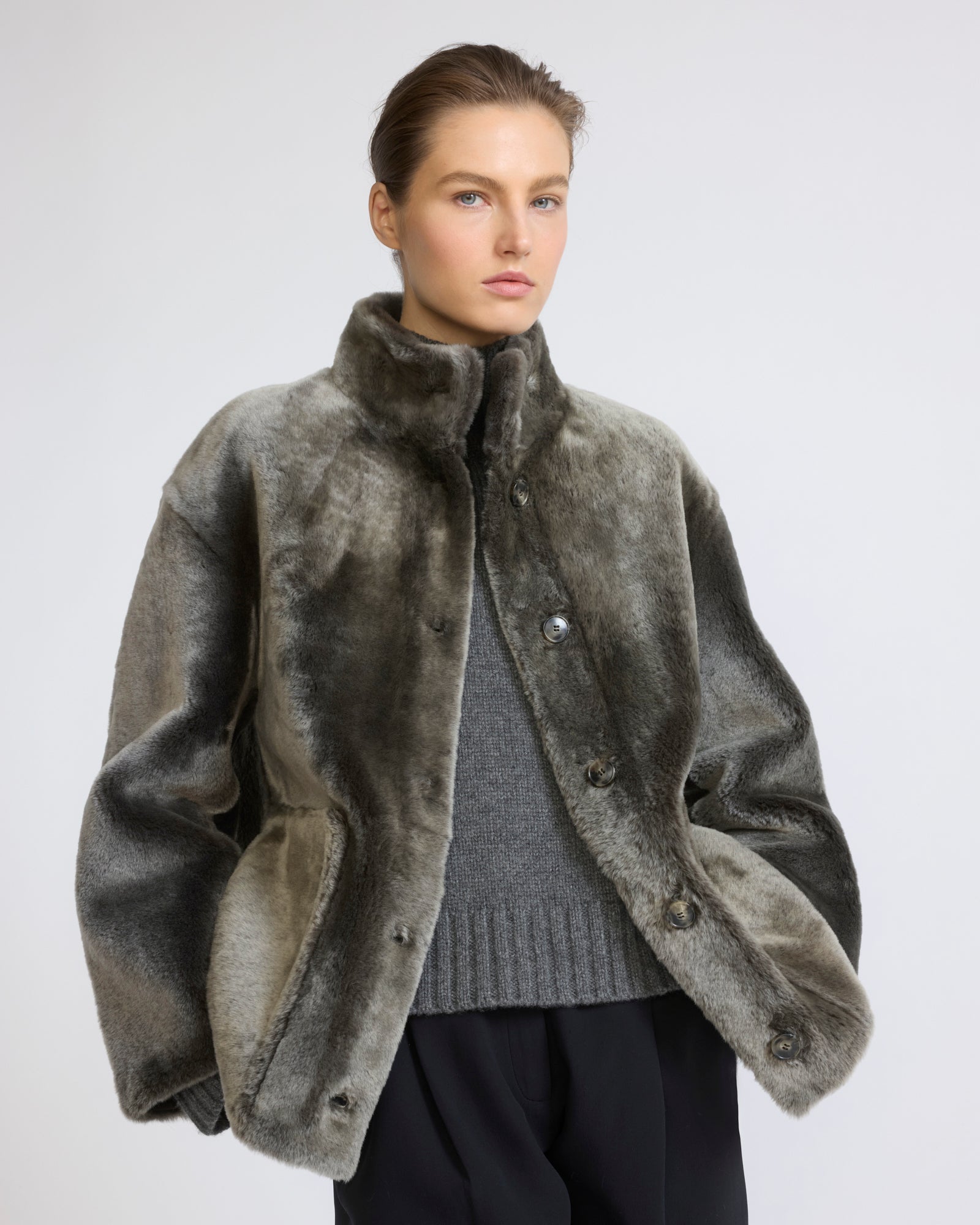 Merino lambskin shearling jacket - Yves Salomon - New Fall/Winter Collection