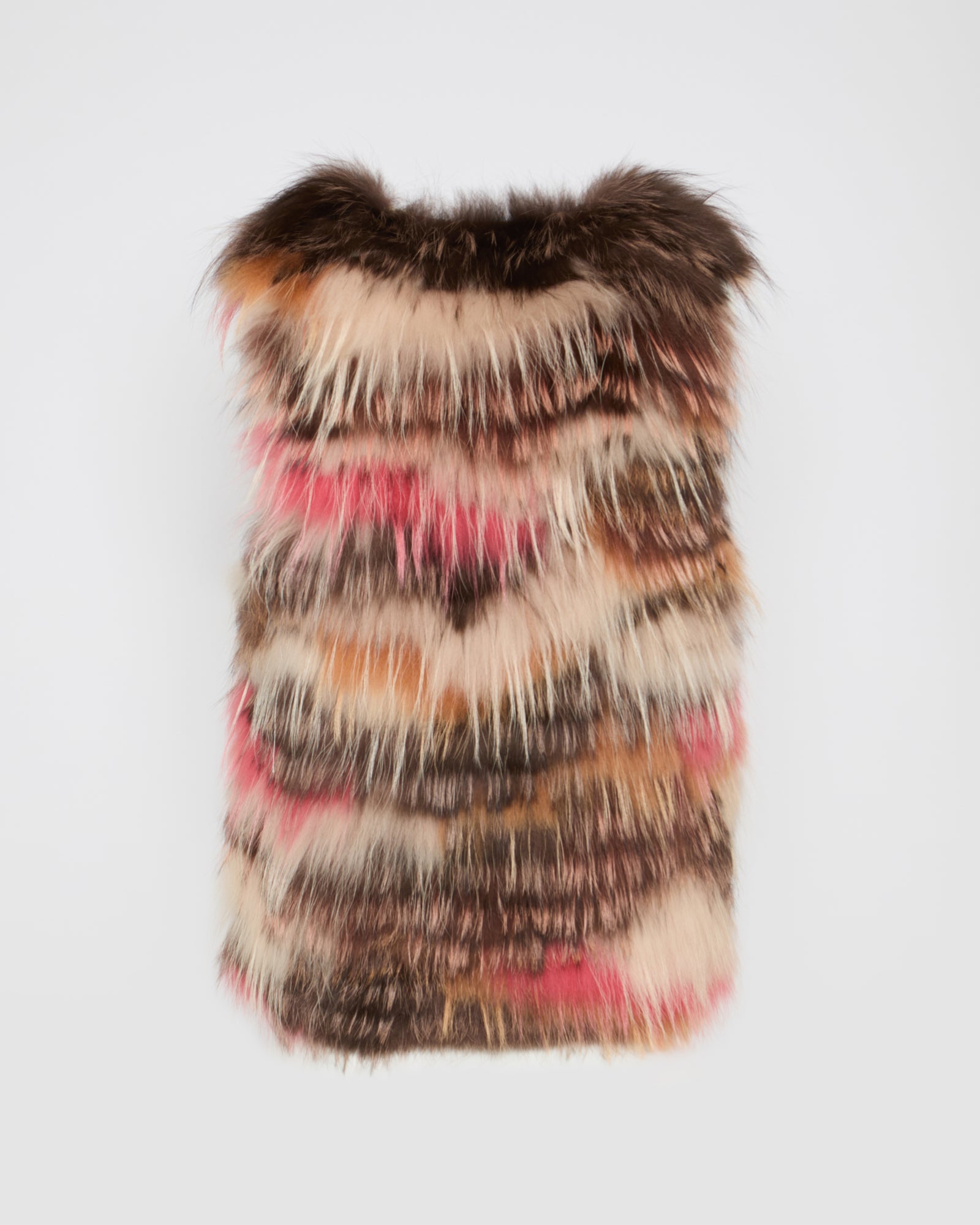 Winter sale & boxing day Yves Salomon -Sleeveless multicolor fur gilet