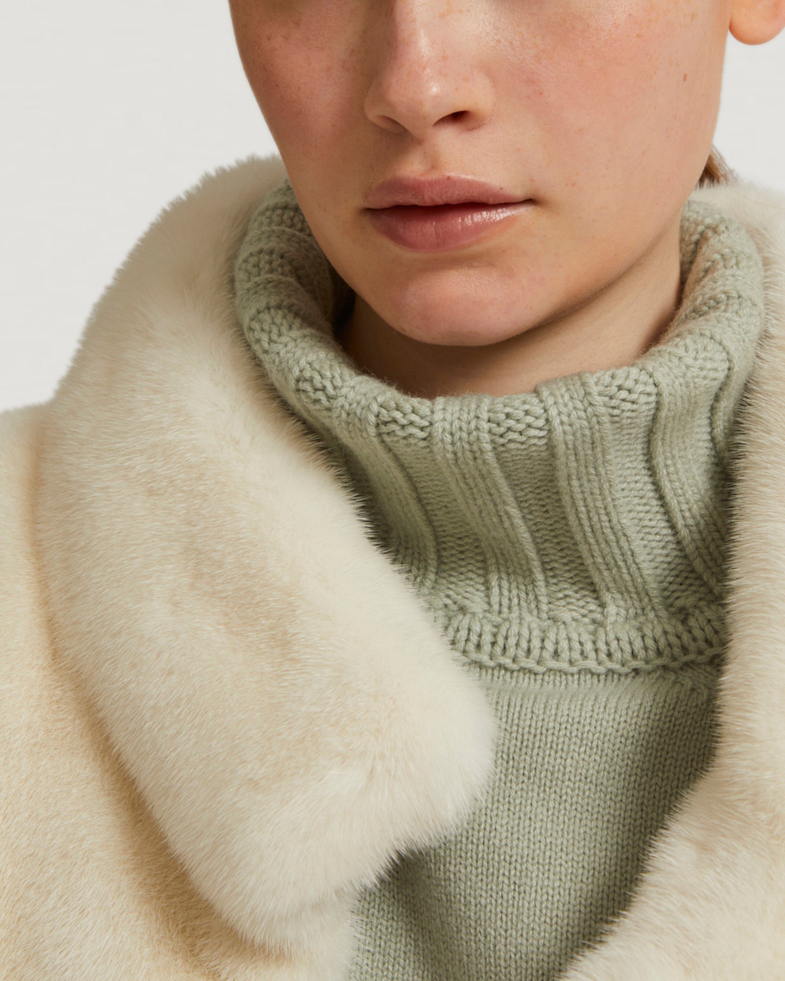 Long mink coat with collar-Yves salomon-Winter sale & boxing day