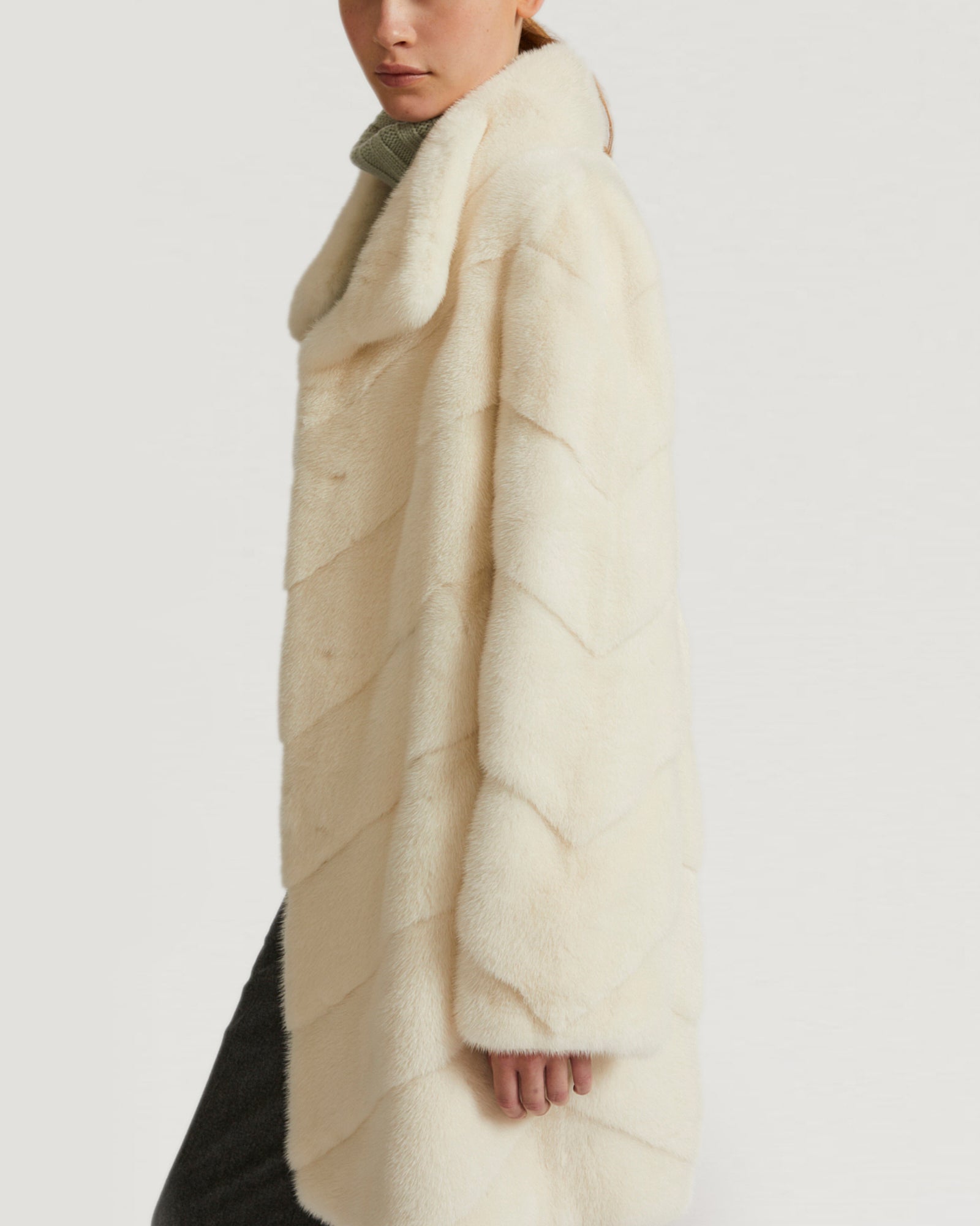 Long mink coat with collar-Yves salomon-Winter sale & boxing day