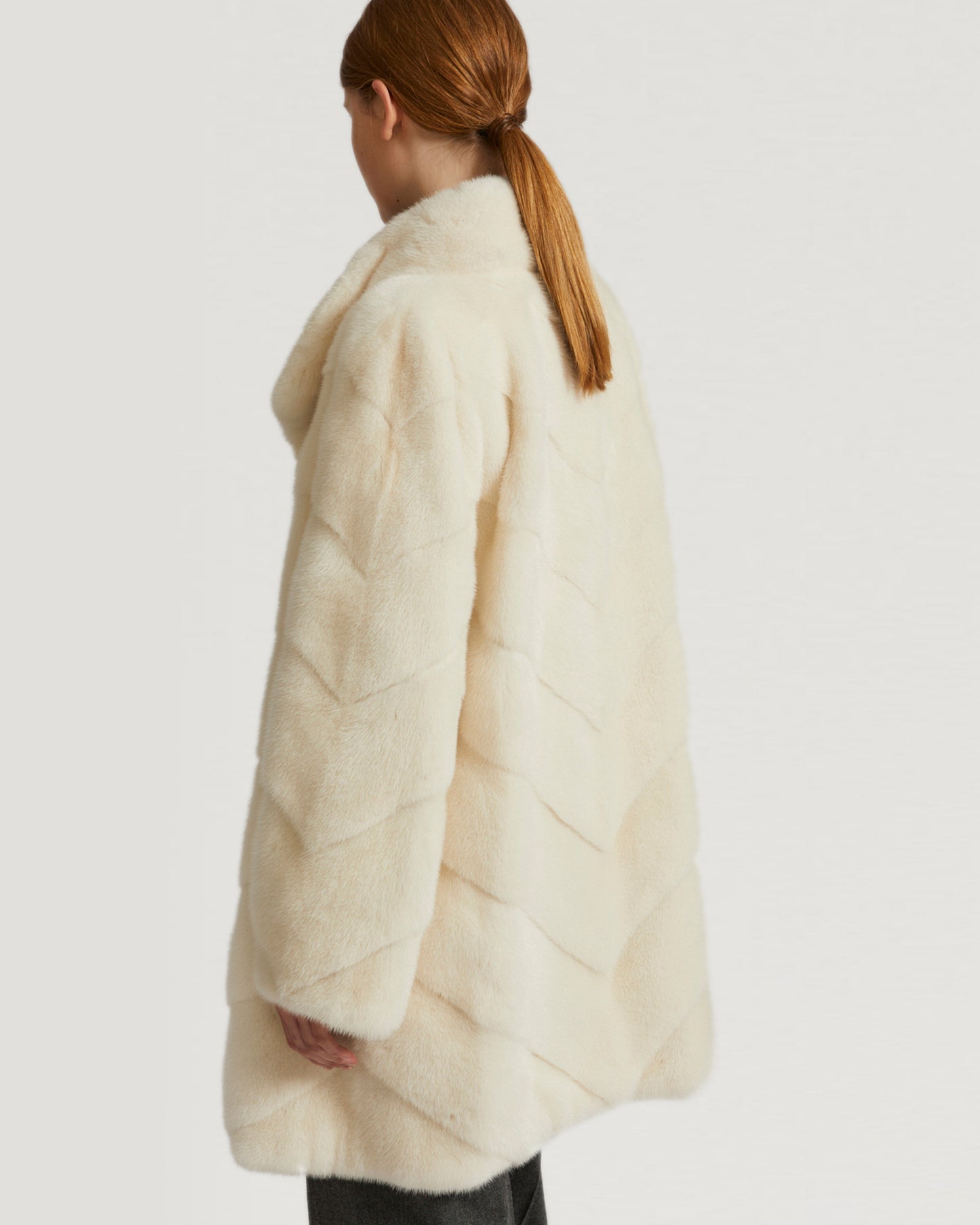 Long mink coat with collar-Yves salomon-Winter sale & boxing day