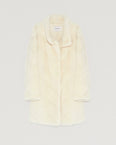 Long mink coat with collar