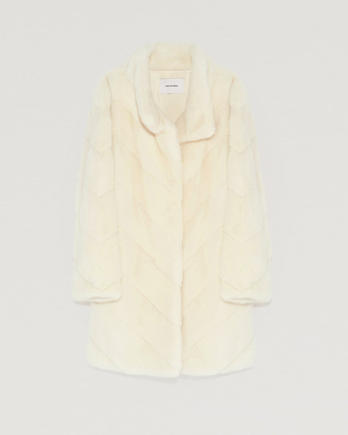 Long mink coat with collar-Yves salomon-Winter sale & boxing day
