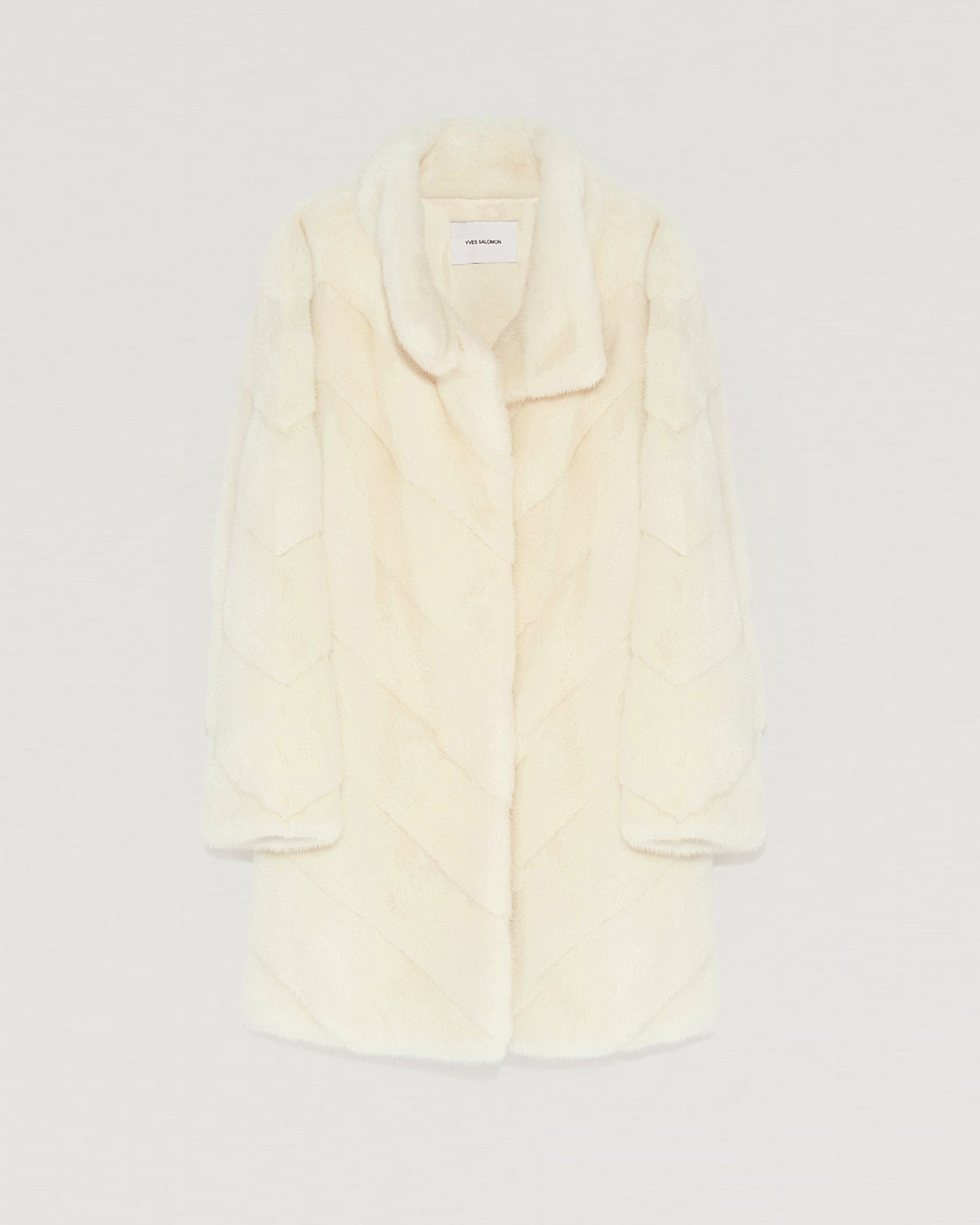 Long mink coat with collar-Yves salomon-Winter sale & boxing day