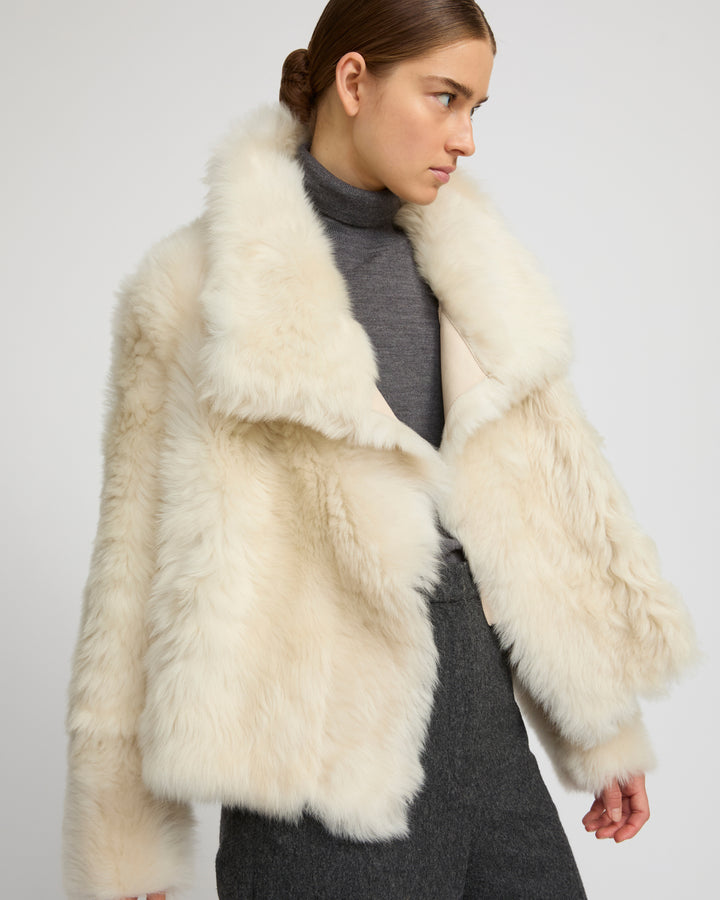 Short jacket in Toscana lambskin