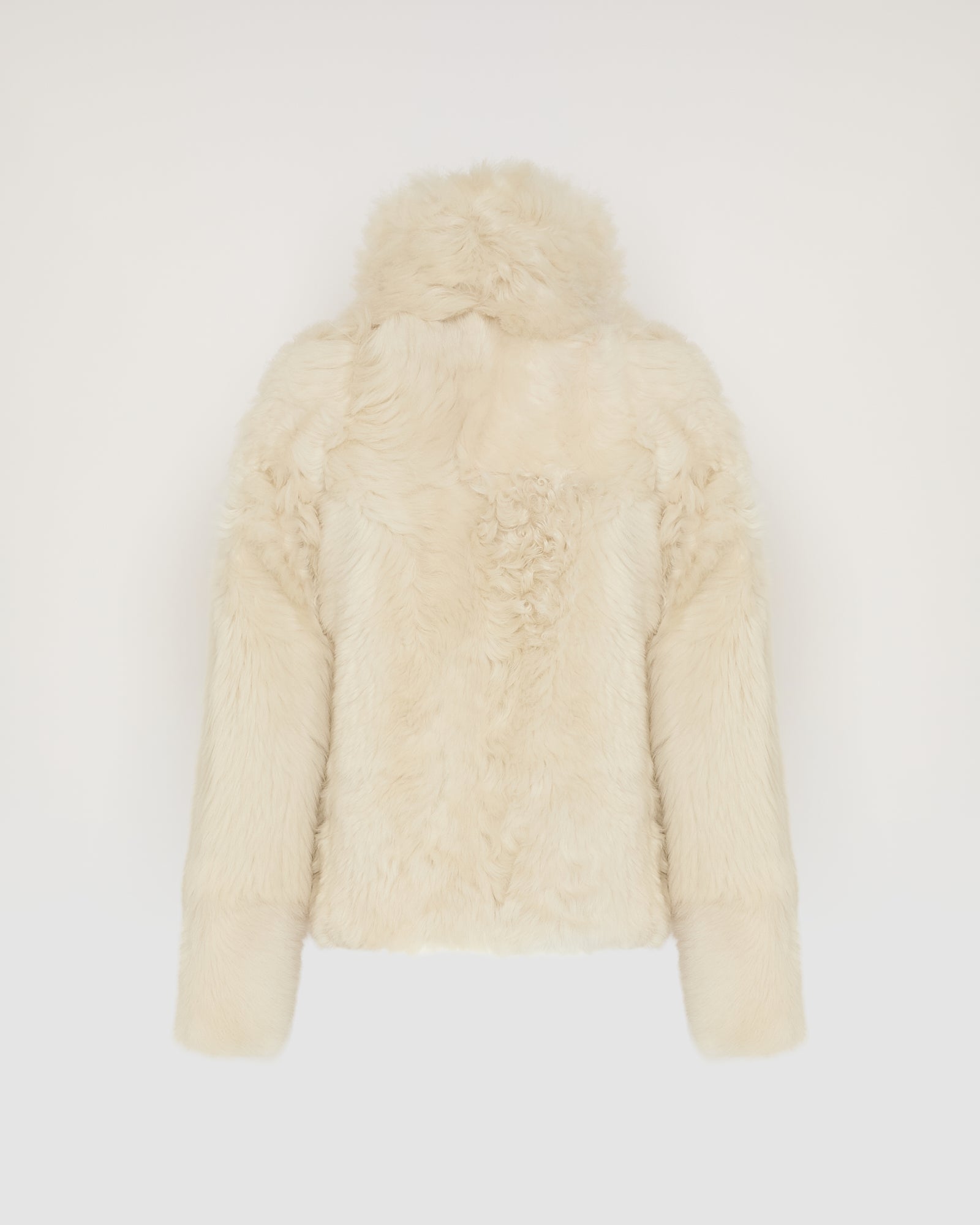 Short jacket in Toscana lambskin - white - Yves Salomon – Yves