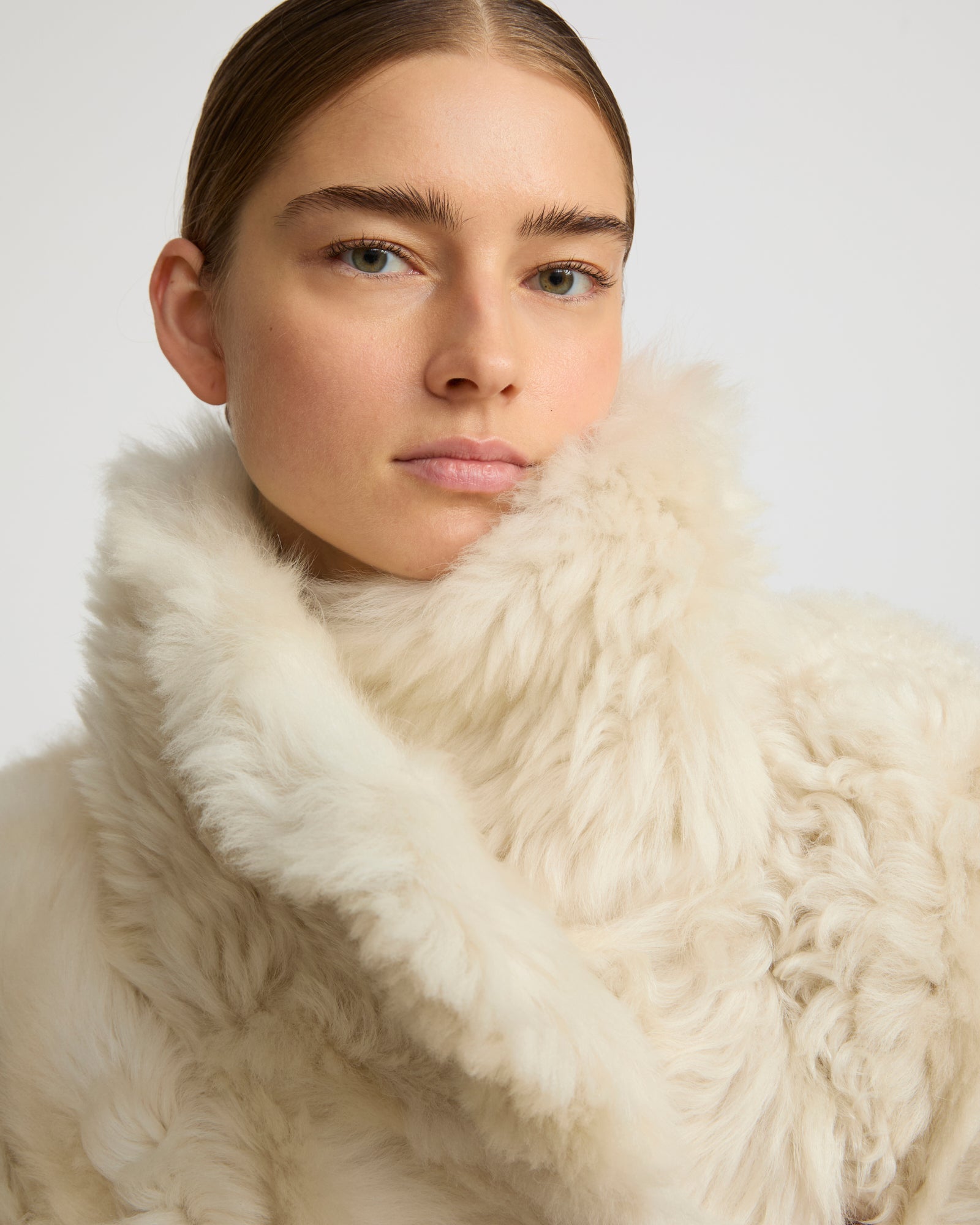 PERSONSOUL Lambskin Jacket ホワイト　ジャケット　新作 Short jacket in Toscana lambskin - white - Yves Salomon – Yves