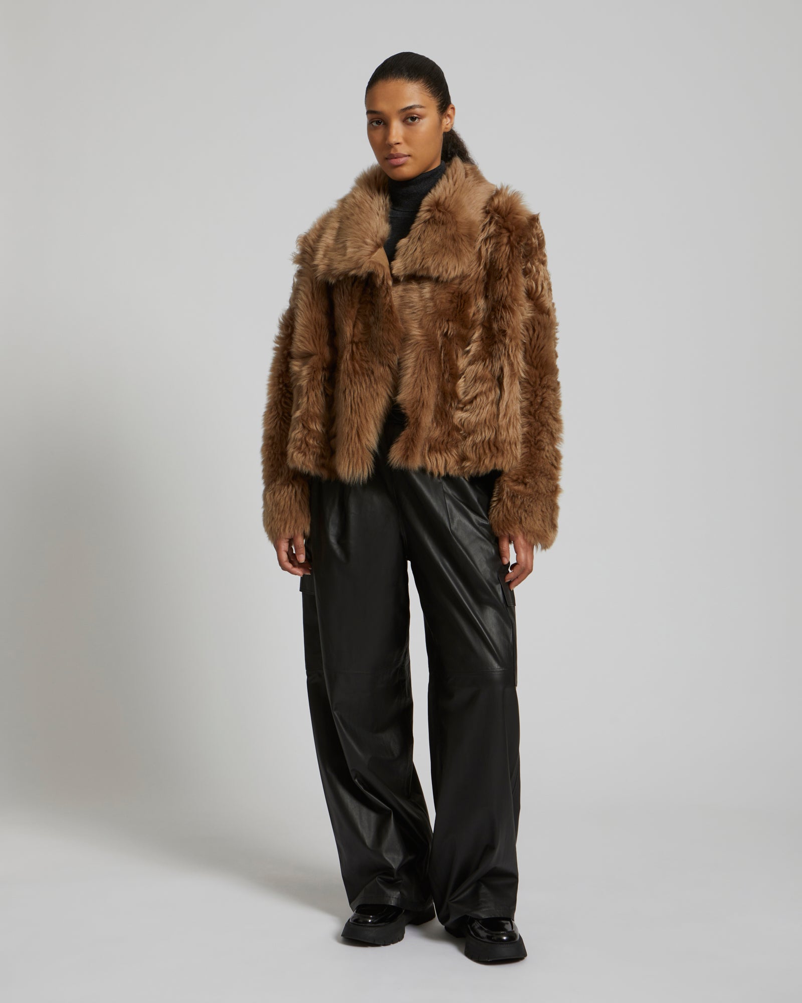 Yves salomon cheap rabbit fur jacket