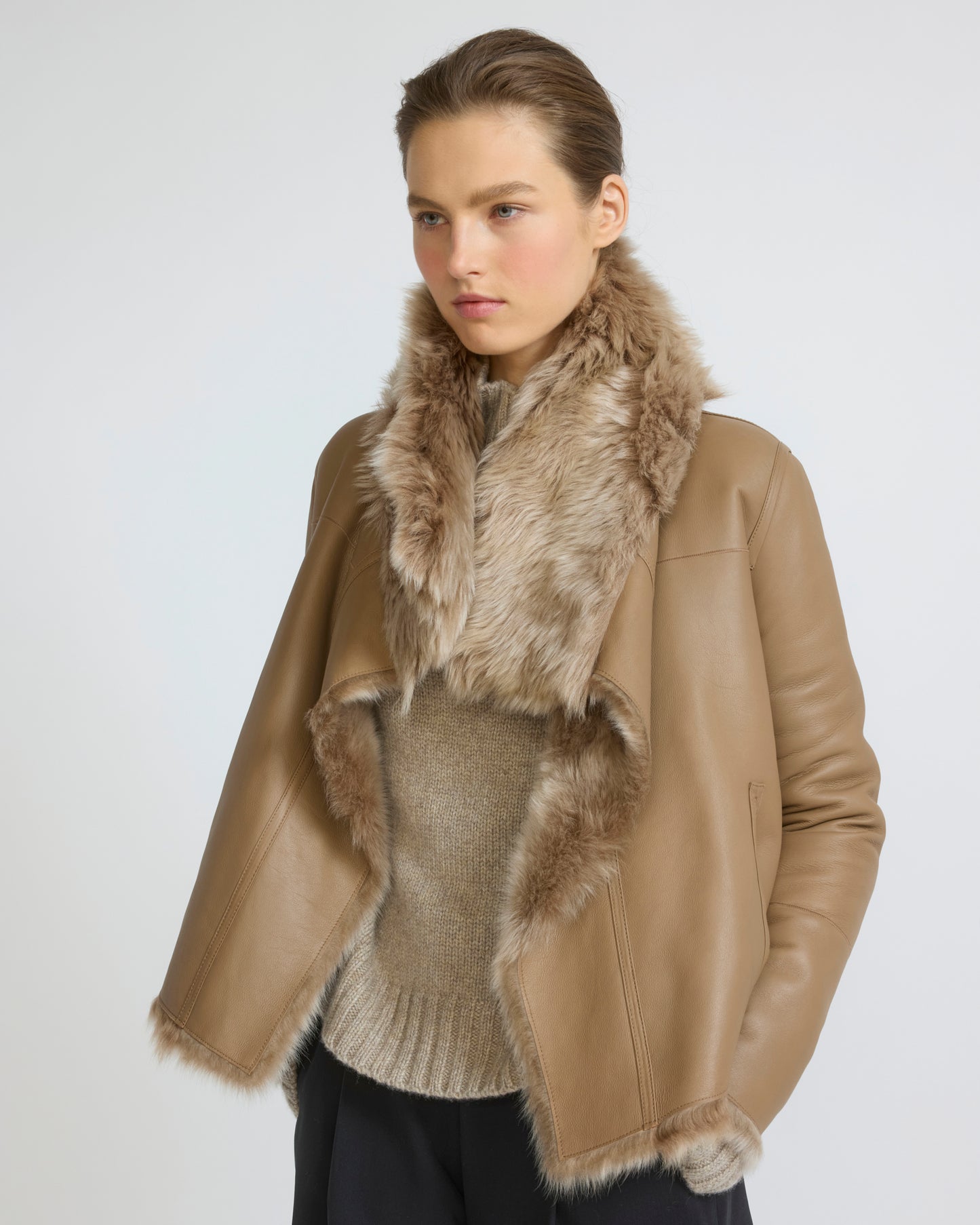 Short jacket in Toscana lambskin - Yves Salomon - New Fall/Winter Collection