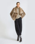 Short jacket in Toscana lambskin