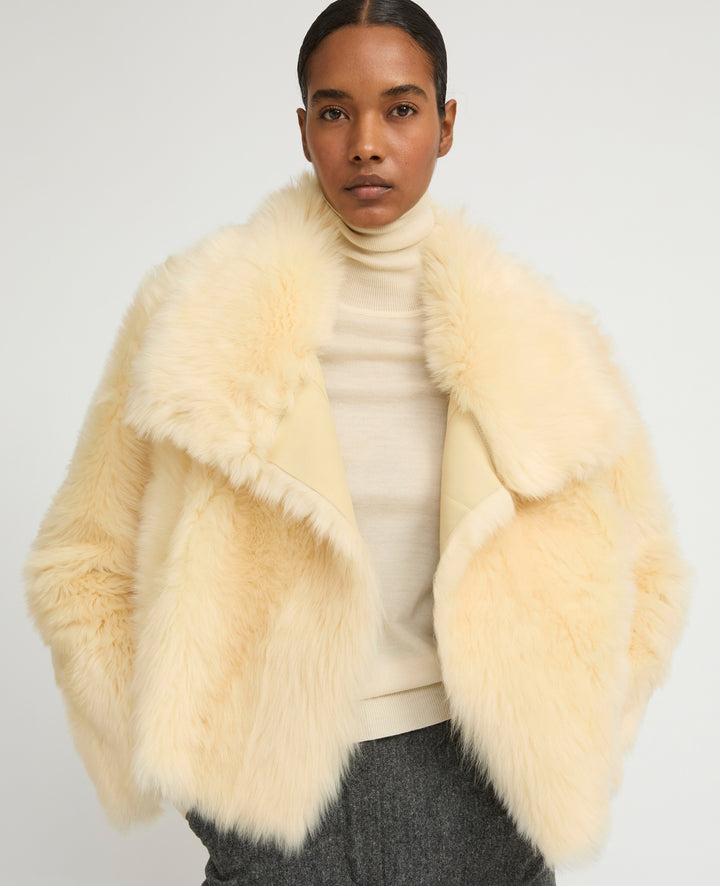 Short jacket in Toscana lambskin