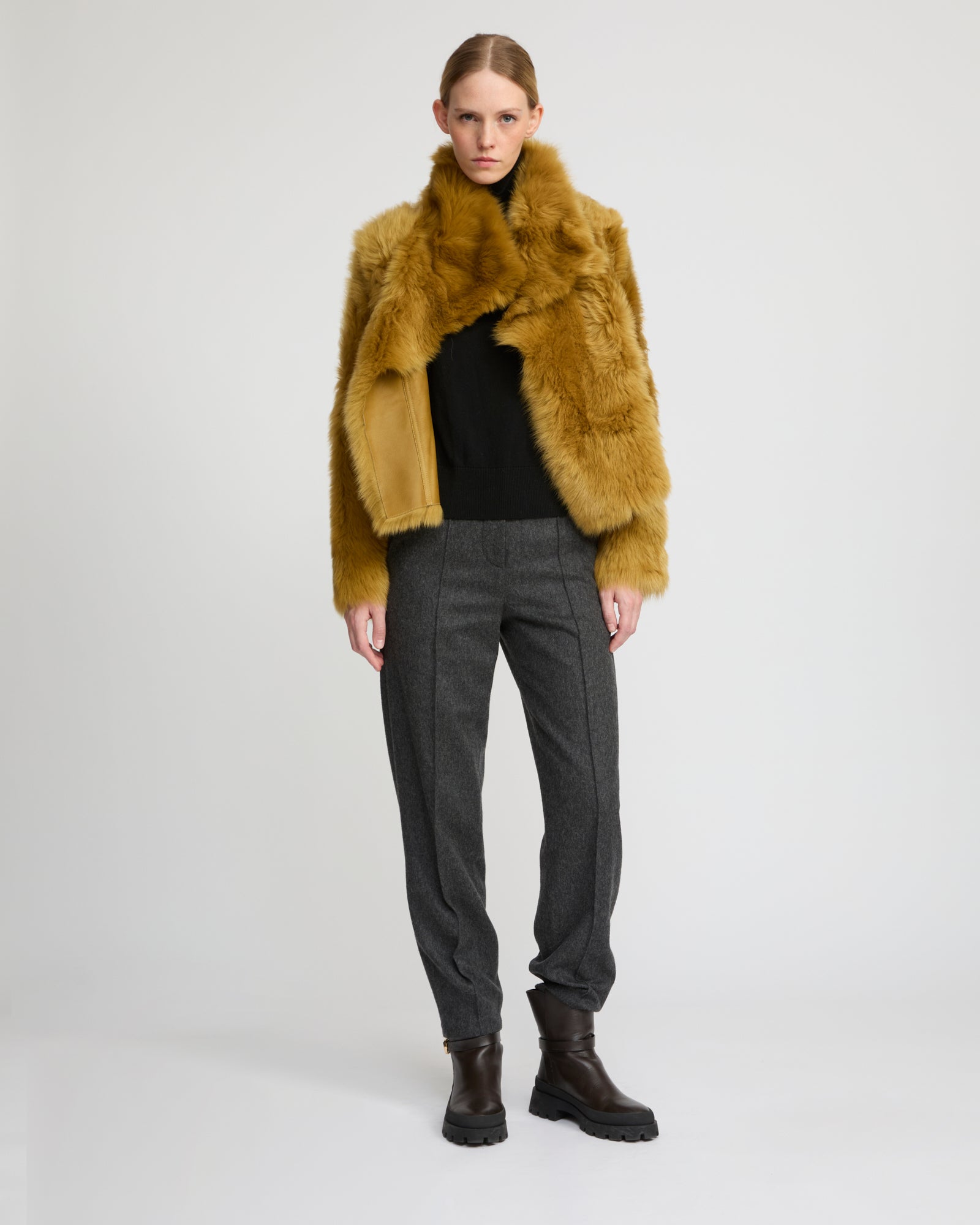 Short jacket in Toscana lambskin - Yves Salomon