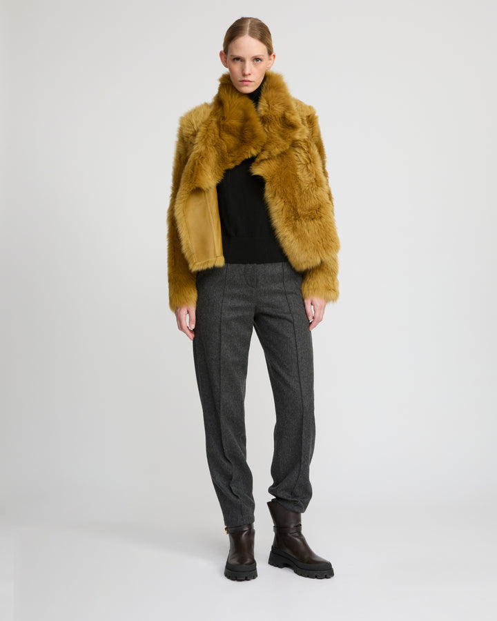 Short jacket in Toscana lambskin