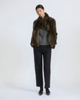 Short Reversible Jacket in Toscana Lambskin