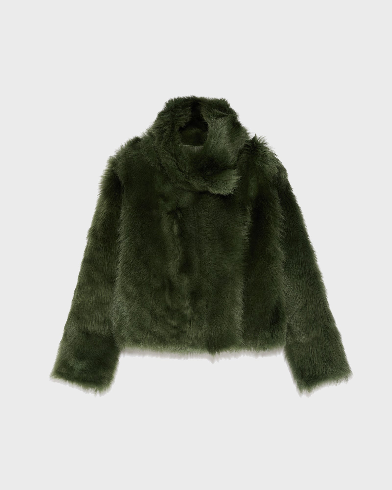 Short jacket in Toscana lambskin - green - Yves Salomon – Yves