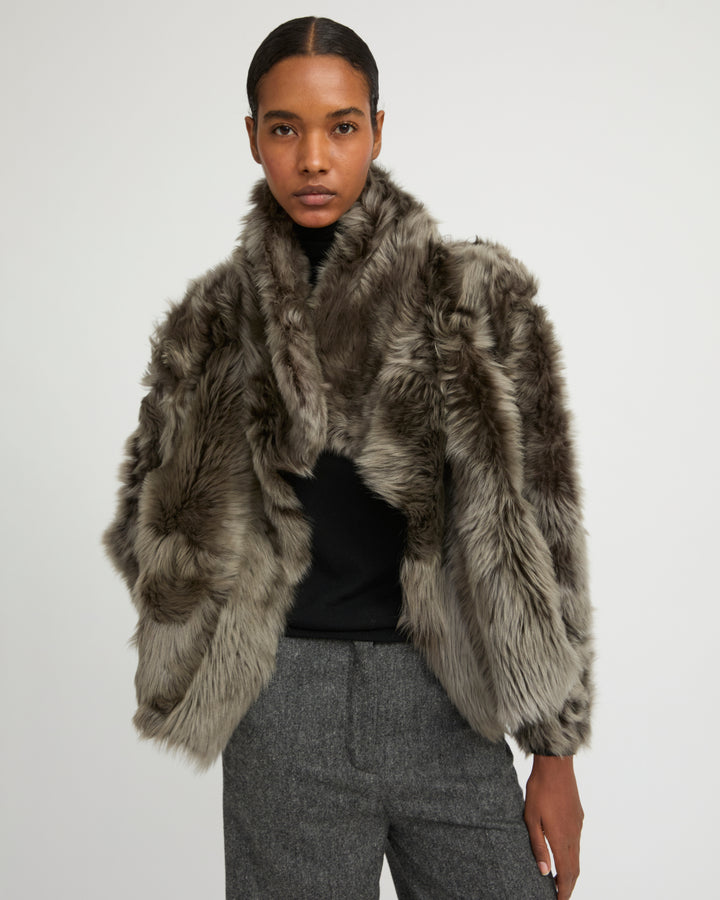 Short jacket in Toscana lambskin